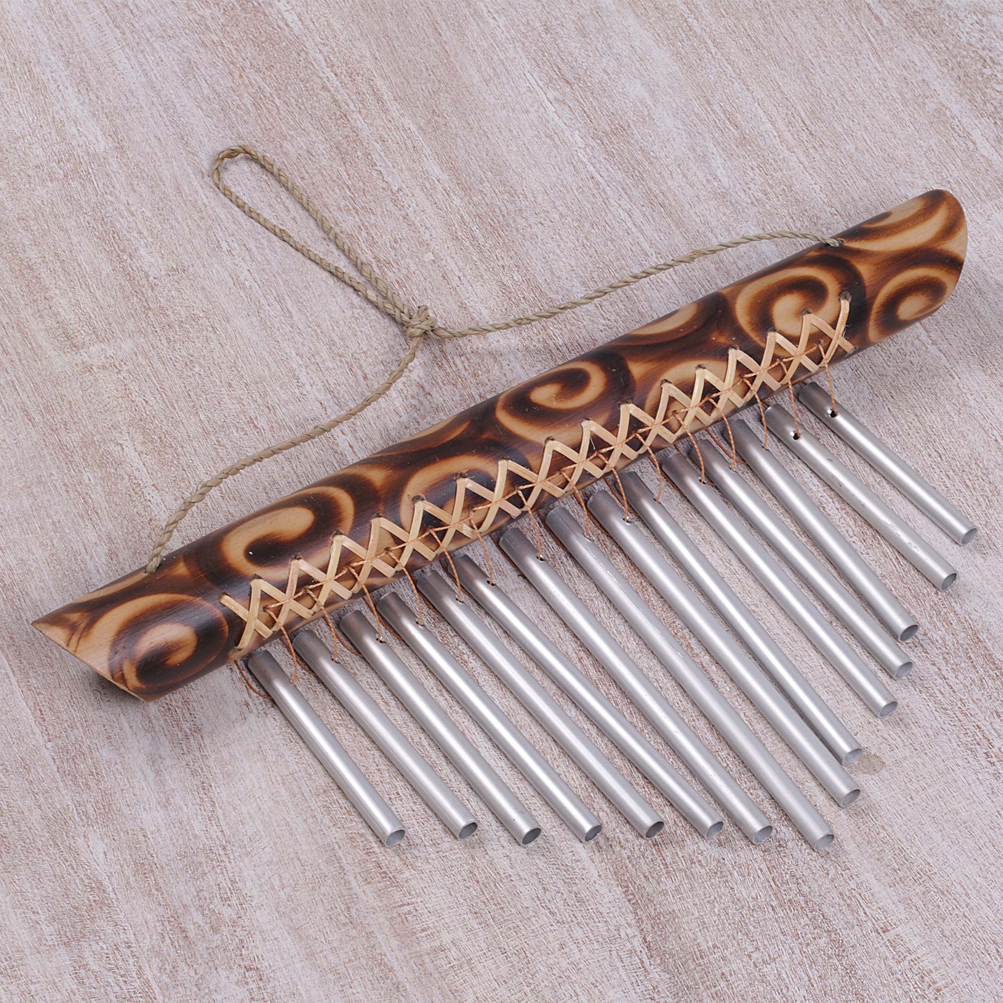 Seaside Dancer Handmade Bamboo Wind Chime from Bali - Image 4