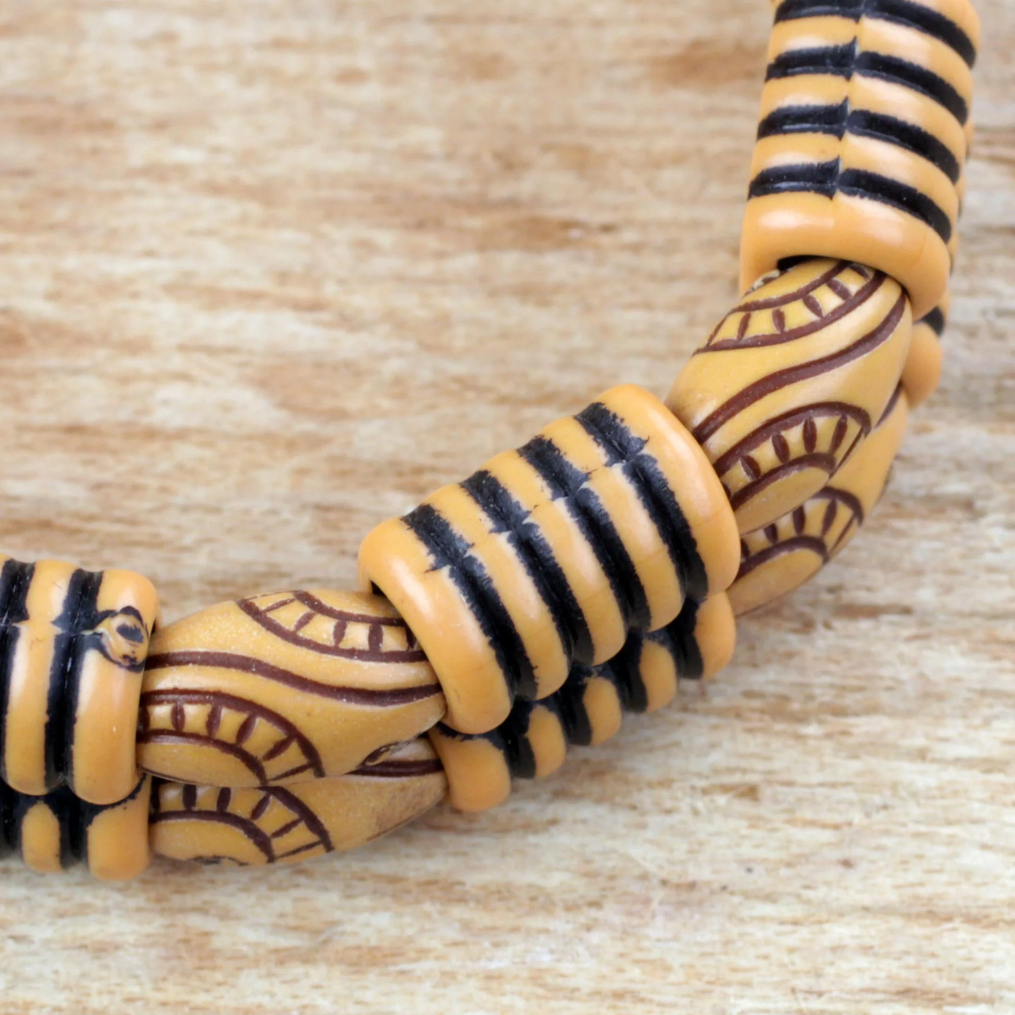 Sensational Stripes Two Layer Recycled Plastic Beaded Striped Stretch Bracelet - Image 3