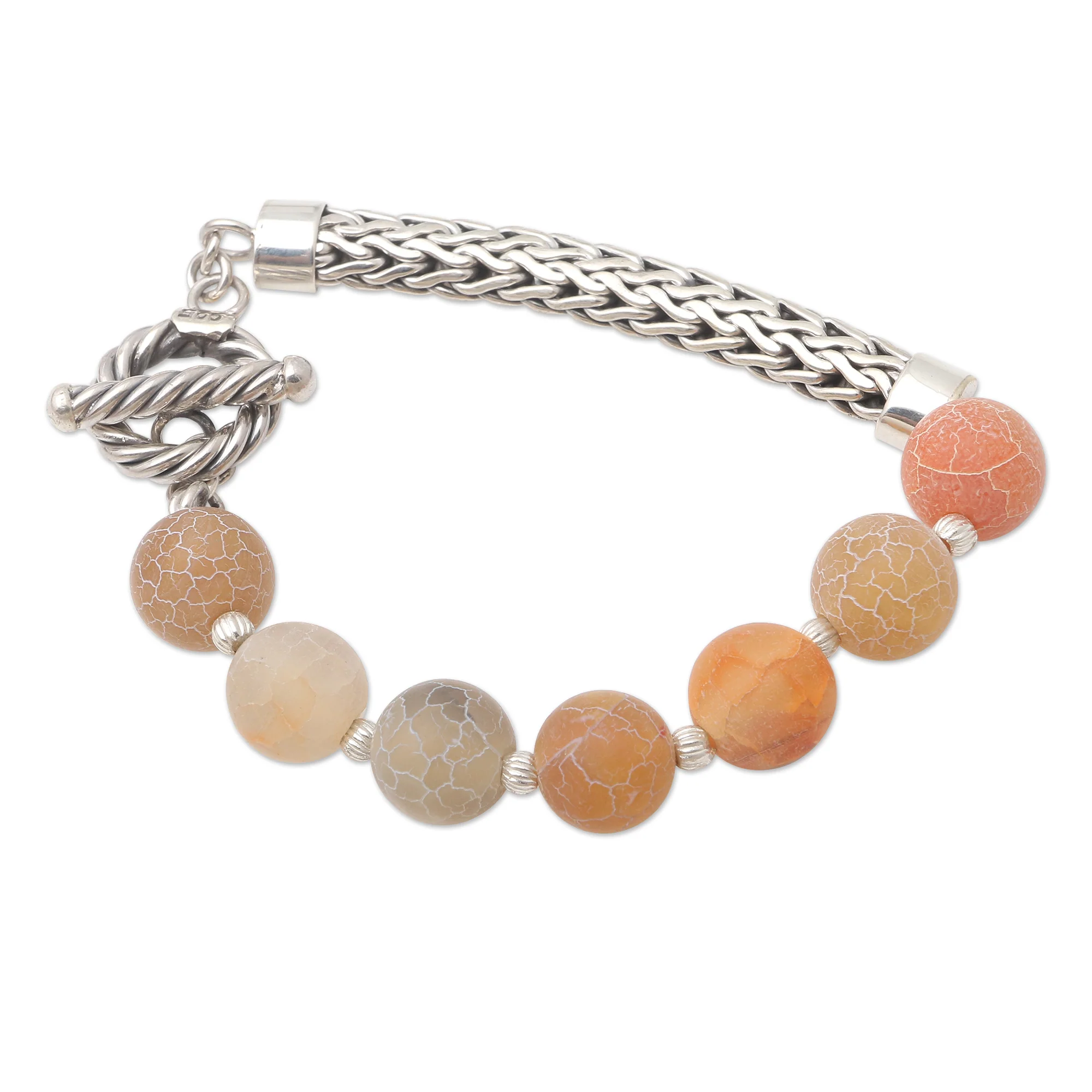 Sensations Agate and Sterling Silver Beaded Bracelet - Image 2