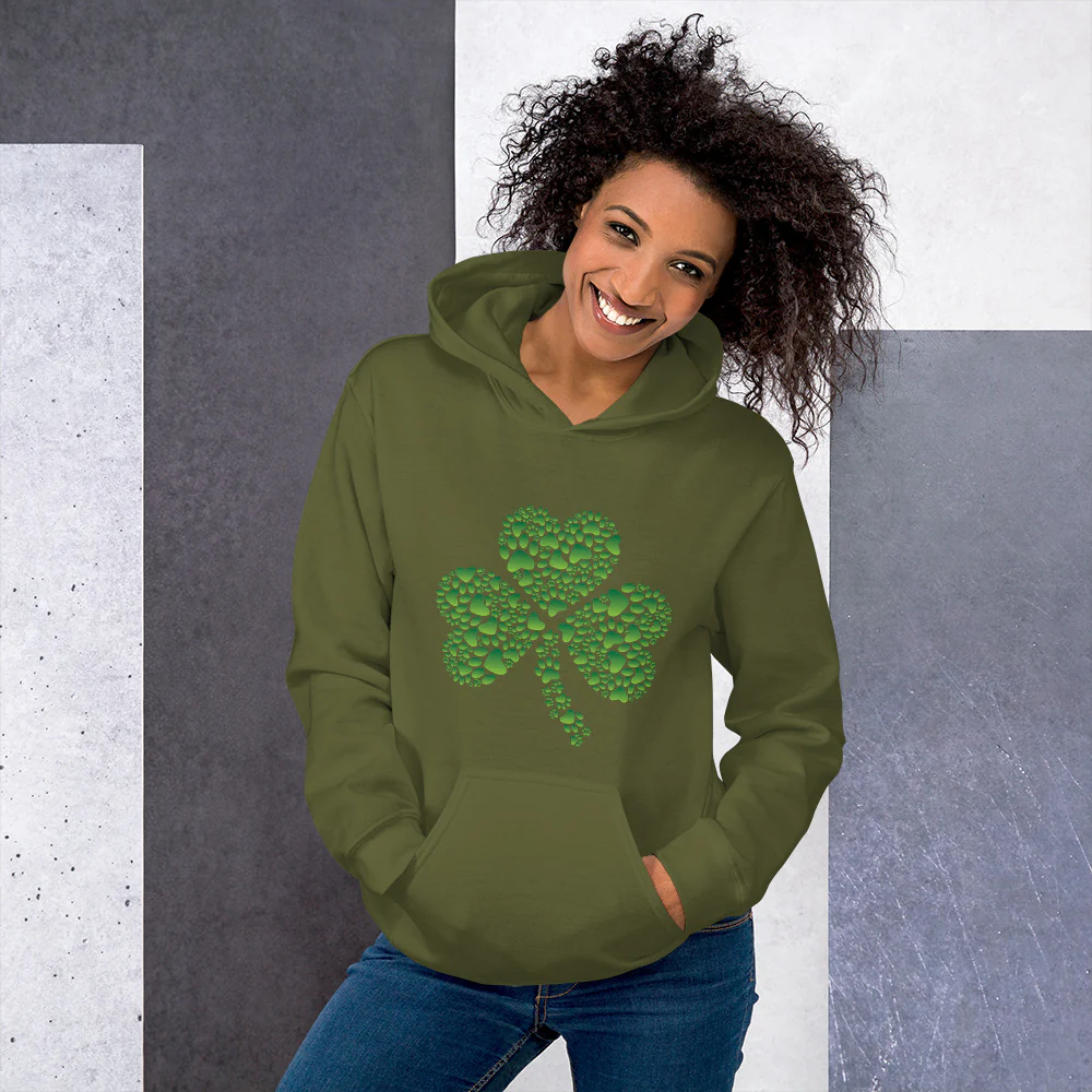 Shamrock of Paws Hoodie - Image 2