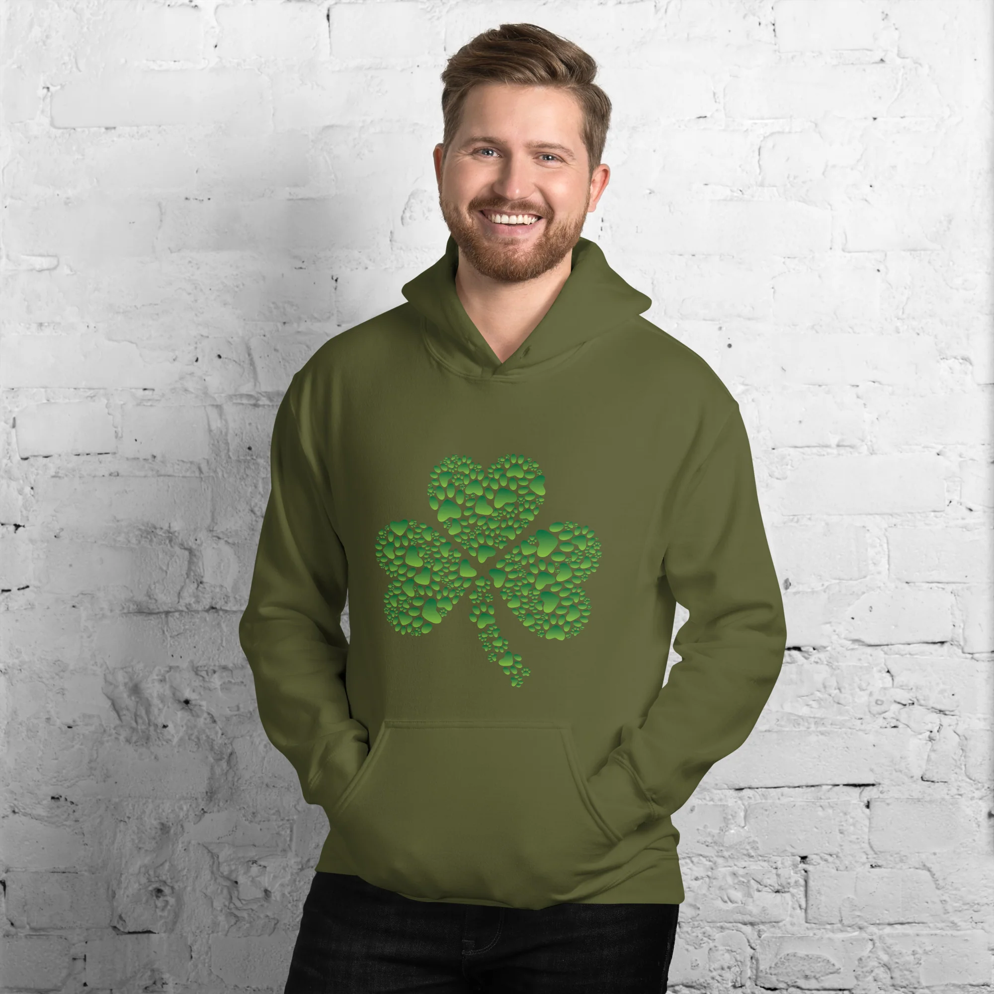 Shamrock of Paws Hoodie - Image 3