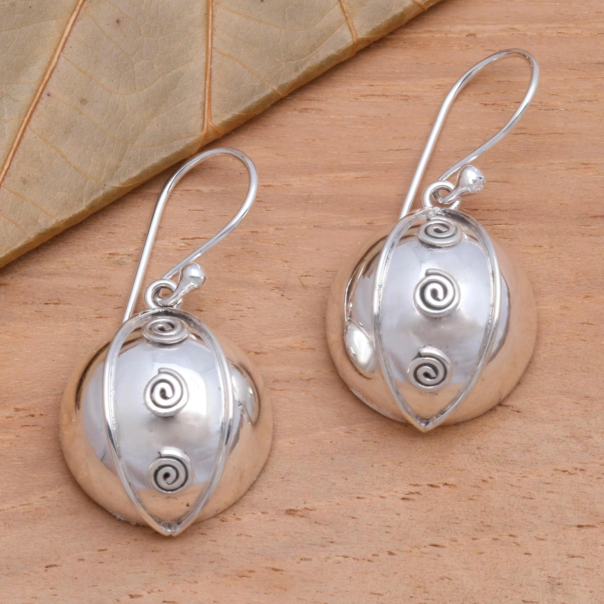 Shining Baubles Polished Sterling Silver Dangle Earrings from Bali - Image 3