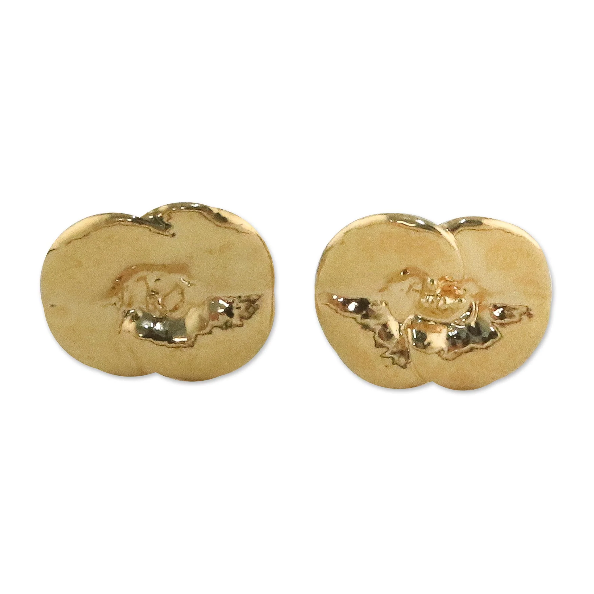 Shining Petals Gold Plated Natural Crown of Thorns Flower Stud Earrings - Image 2