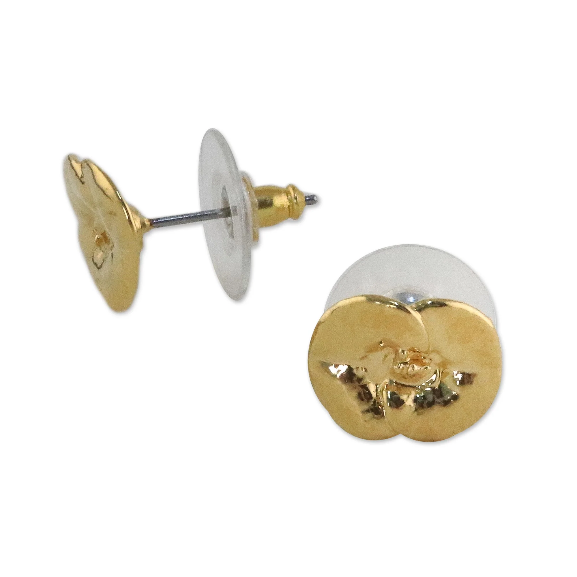 Shining Petals Gold Plated Natural Crown of Thorns Flower Stud Earrings - Image 4