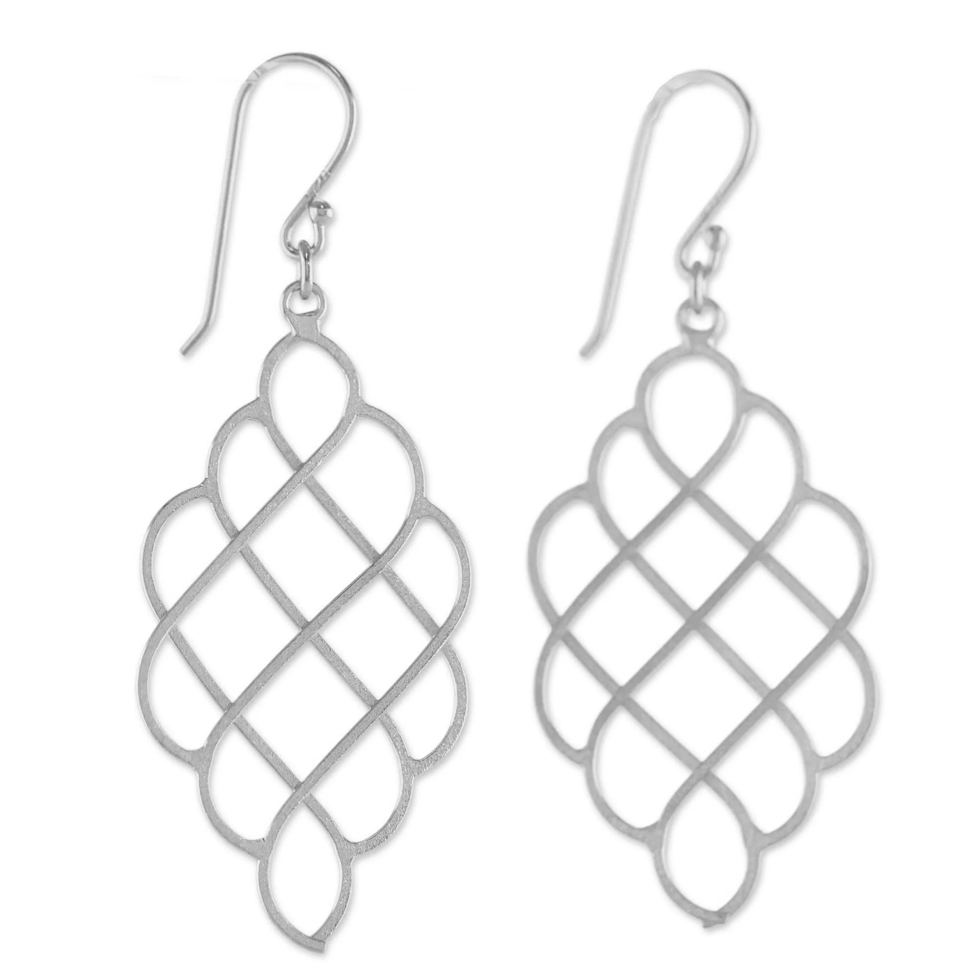 Shining Sea Sterling Silver Layered Dangle Earrings from Thailand - Image 5