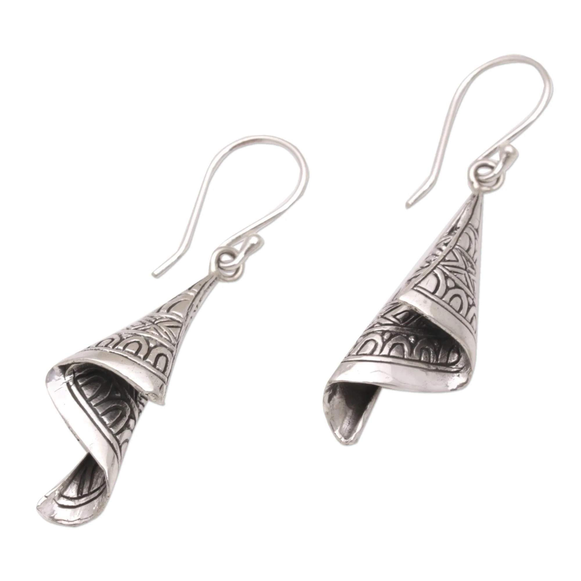 Shining Sonket Silver Dangle Earrings - Image 4