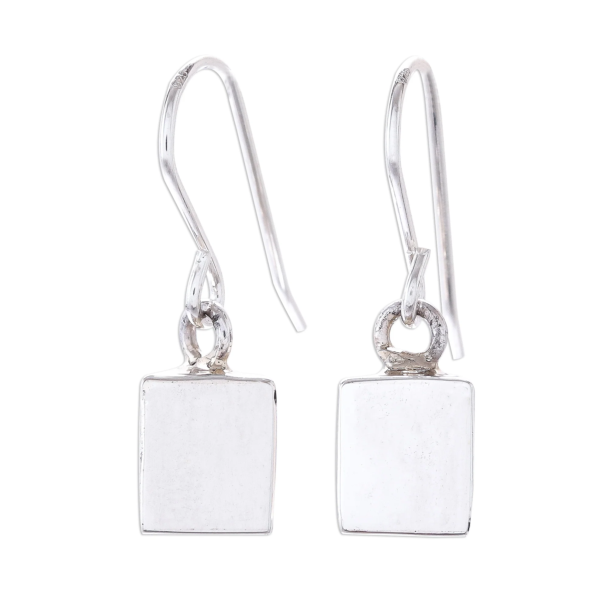 Shining Triangles Geometric Triangular Sterling Silver Dangle Earrings - Image 2