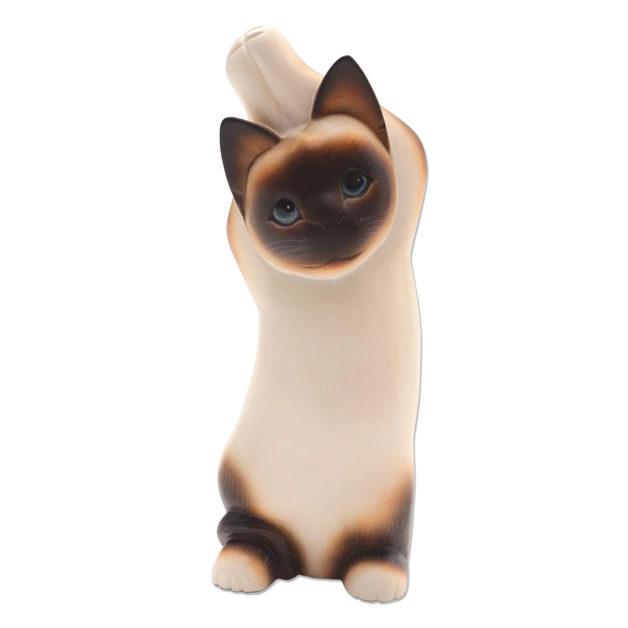 Siamese Cat Stretch Wood statuette - Image 2