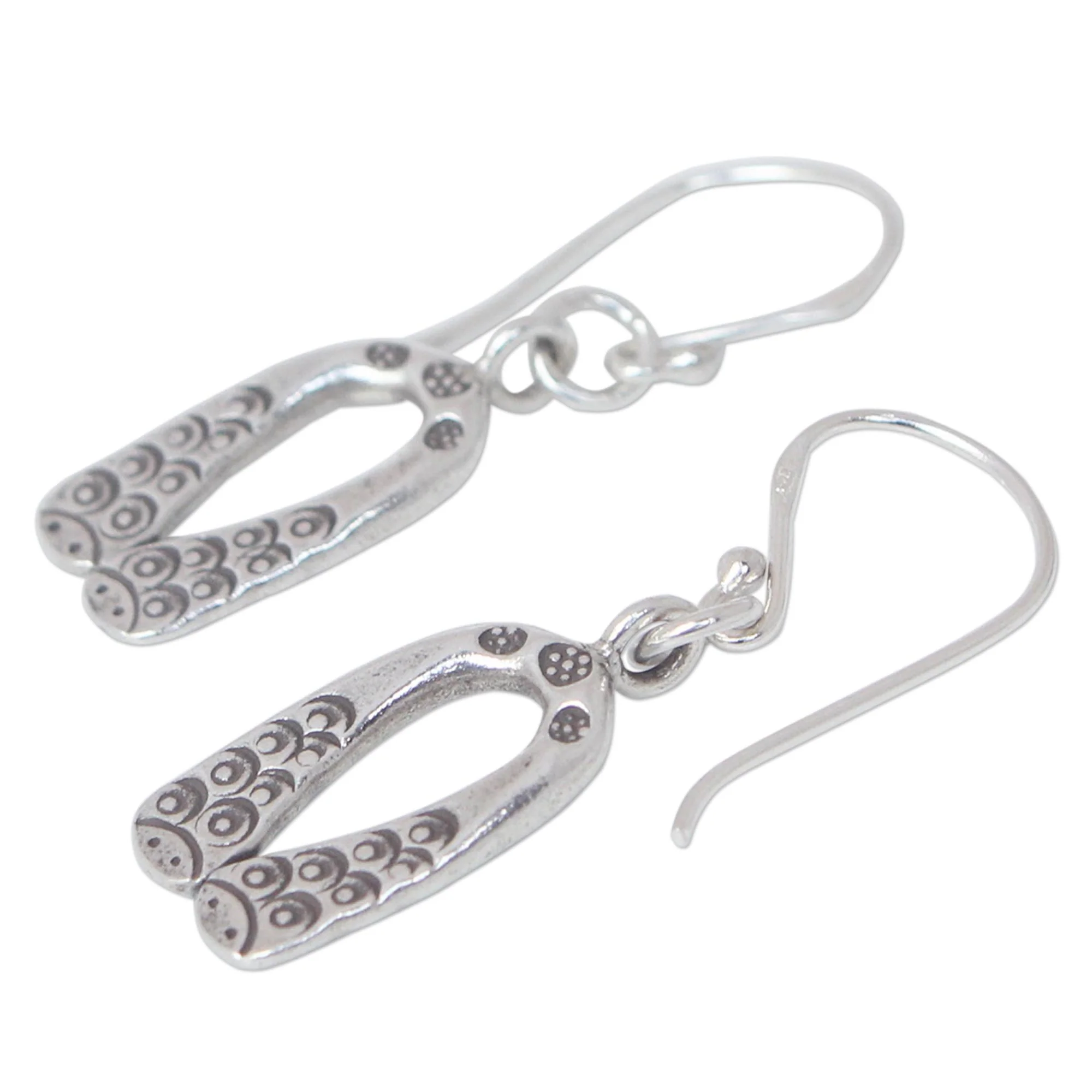 Siamese Snakes Sterling silver dangle earrings - Image 4