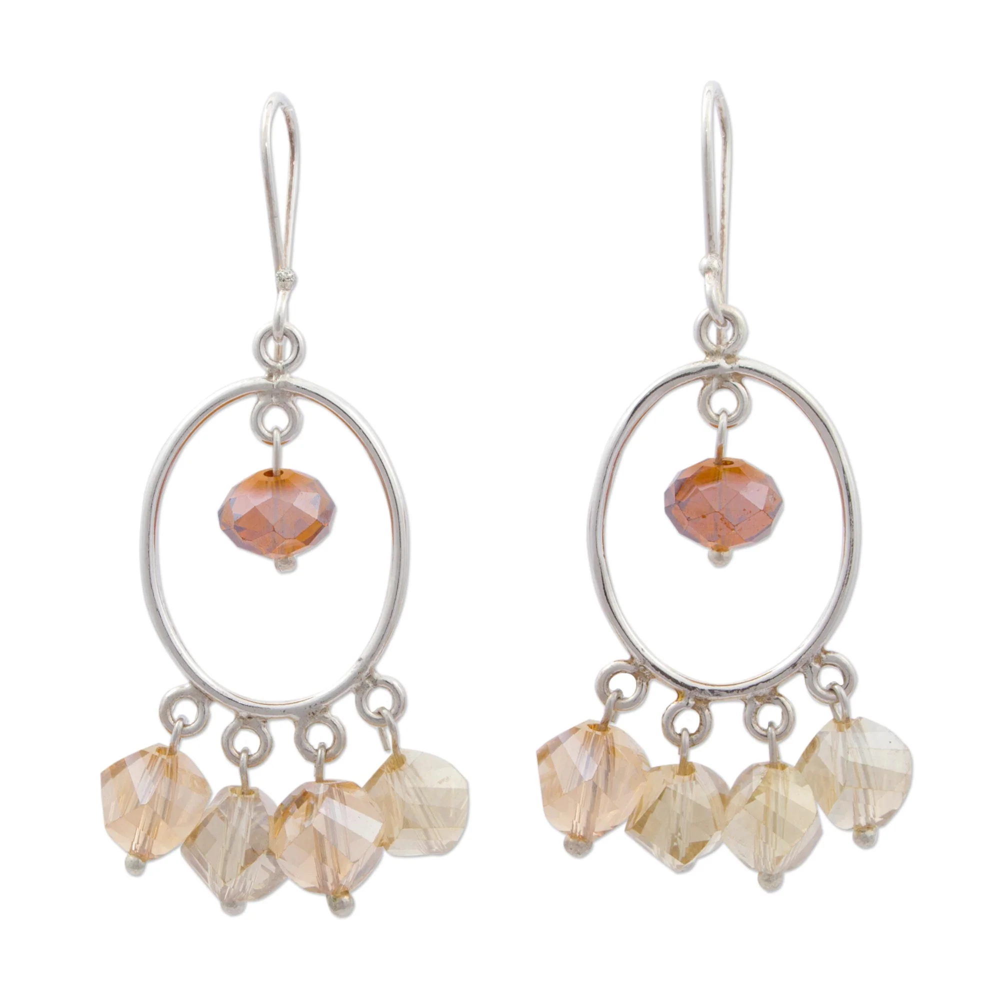 Silao Morning Silver Chandelier Earrings - Image 2