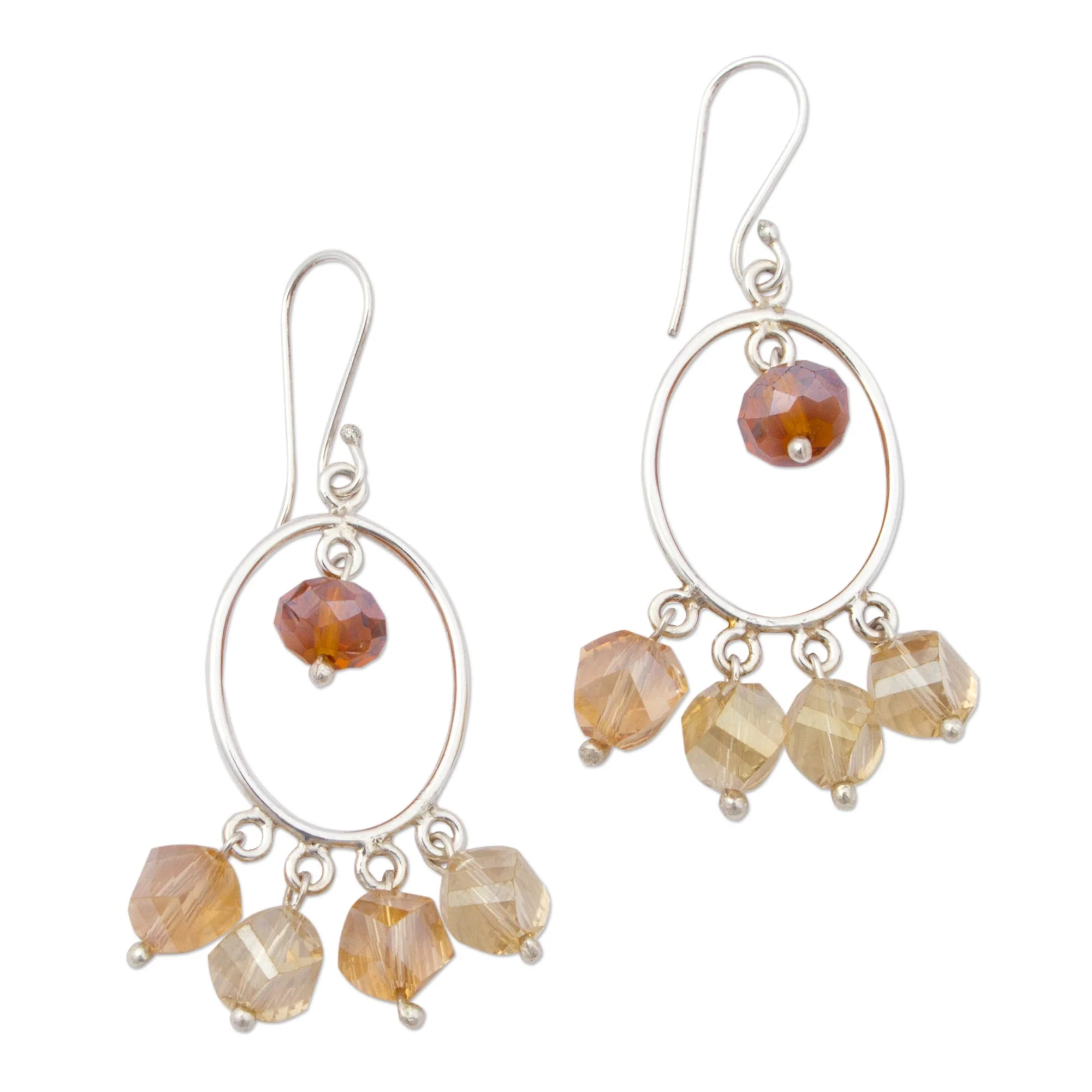 Silao Morning Silver Chandelier Earrings - Image 3