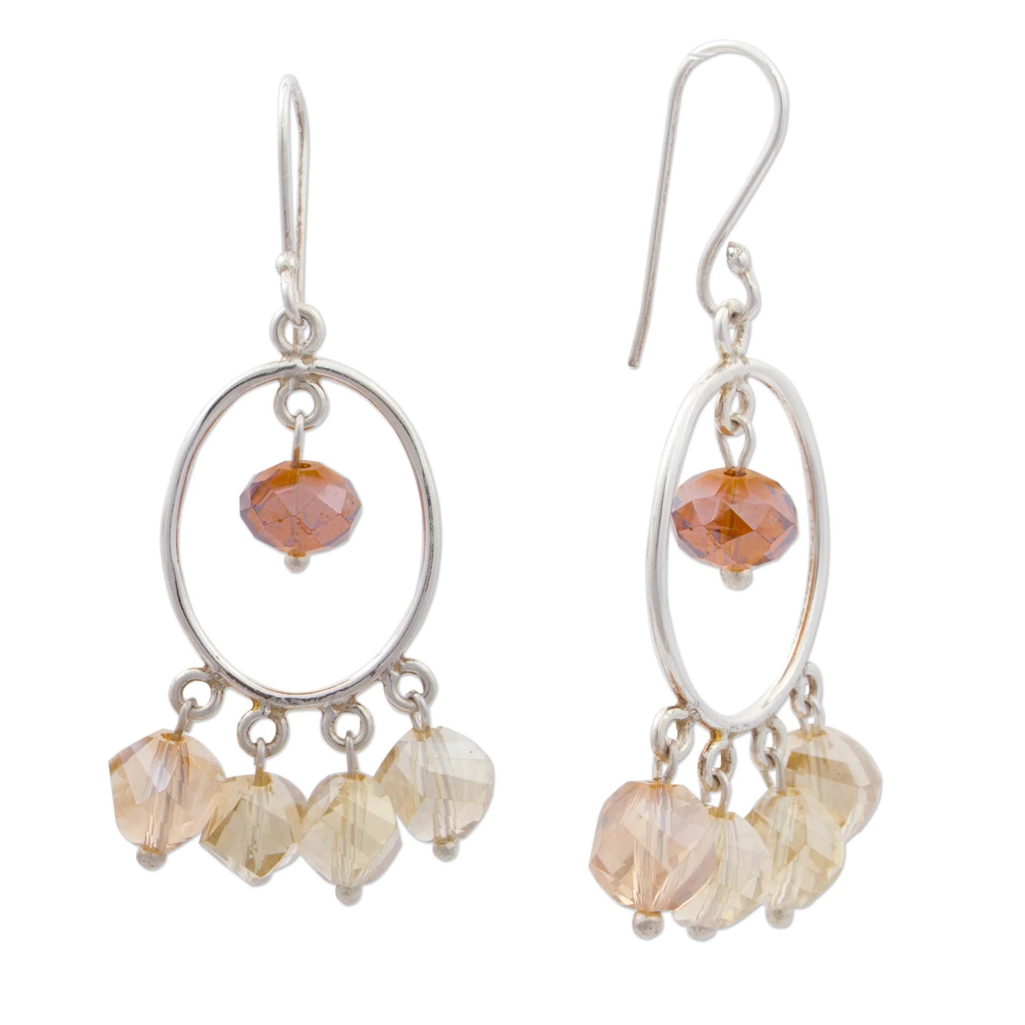 Silao Morning Silver Chandelier Earrings - Image 4