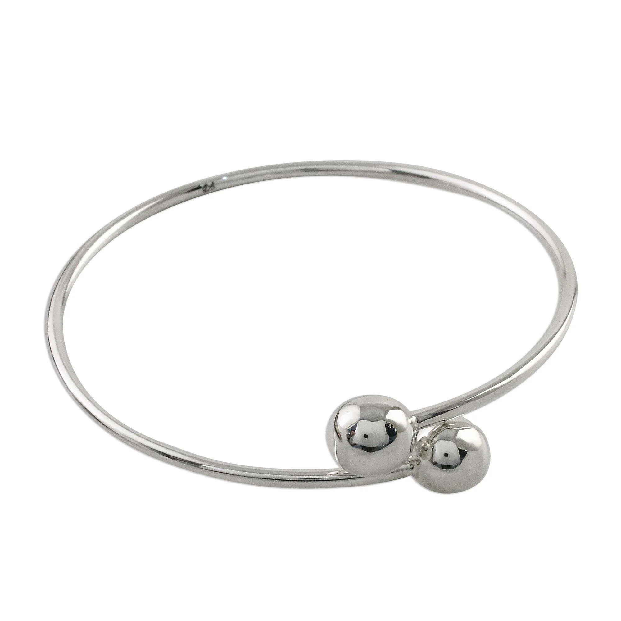Silver Friends Sterling Silver Bangle Bracelet - Image 2