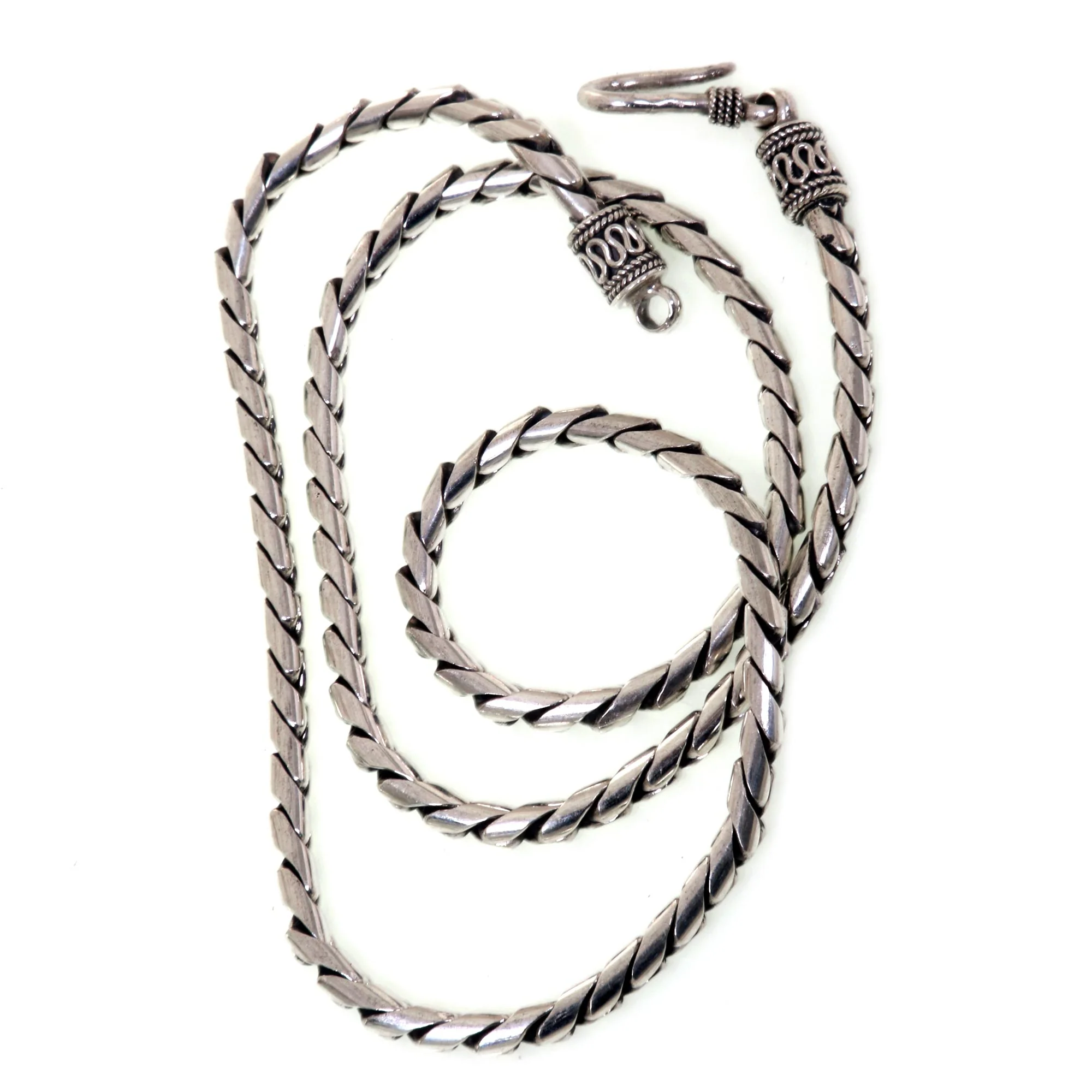 Silver Sleek Sterling Silver Chain Necklace - Image 2