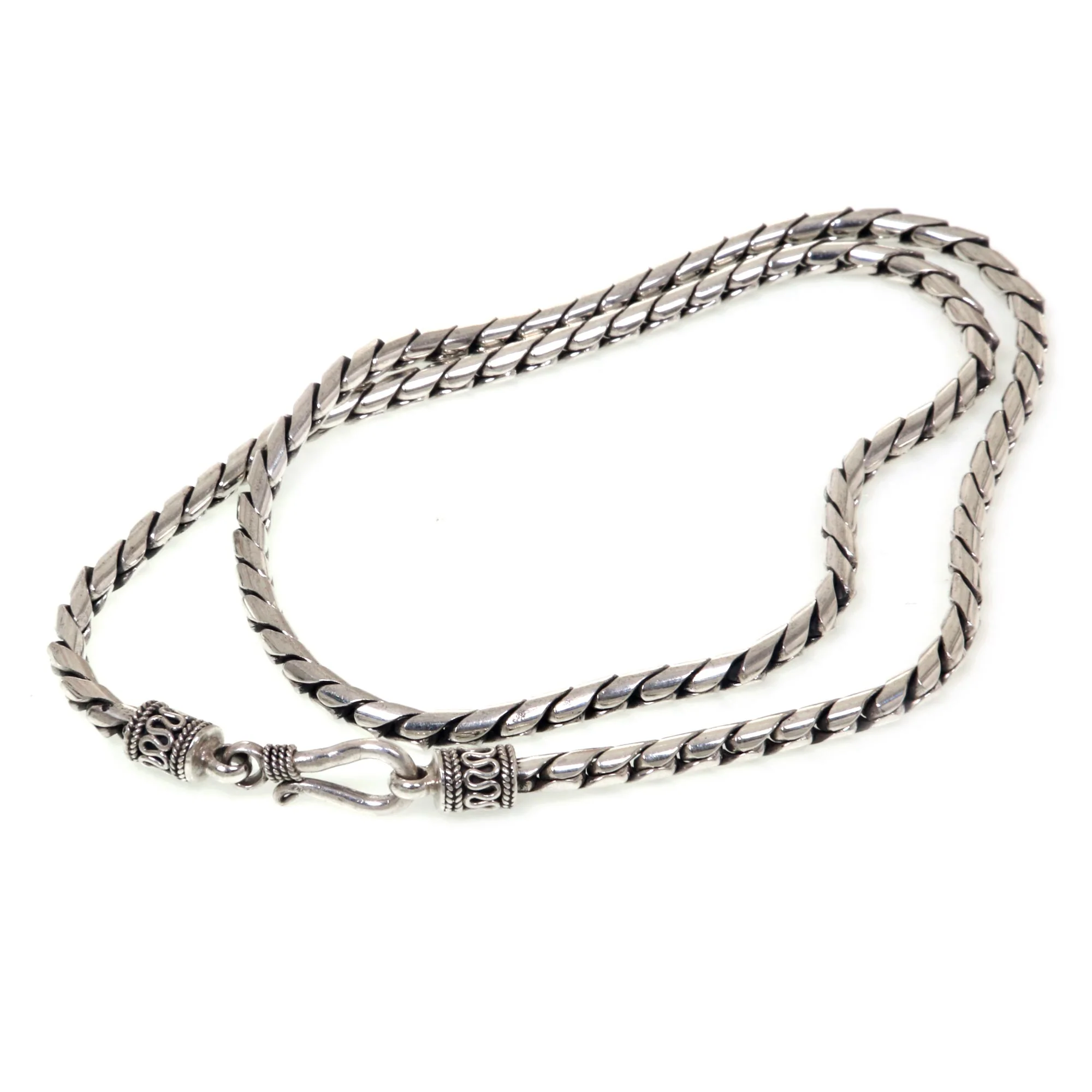 Silver Sleek Sterling Silver Chain Necklace - Image 3