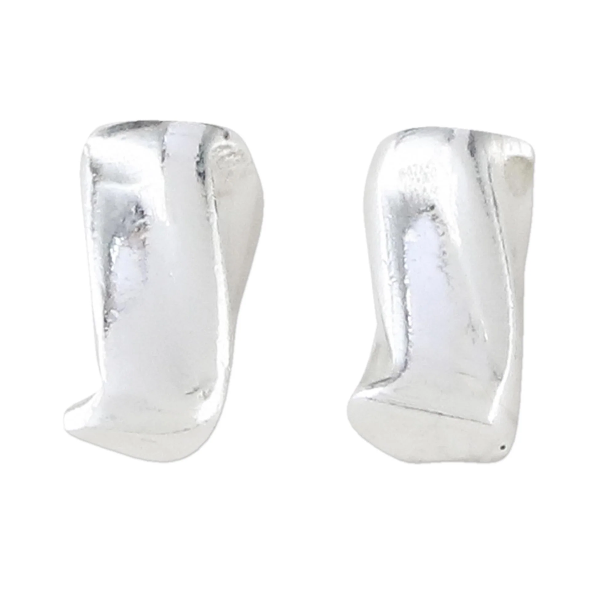 Silver Sparkle Handcrafted Sterling Silver Stud Earrings from Thailand - Image 2