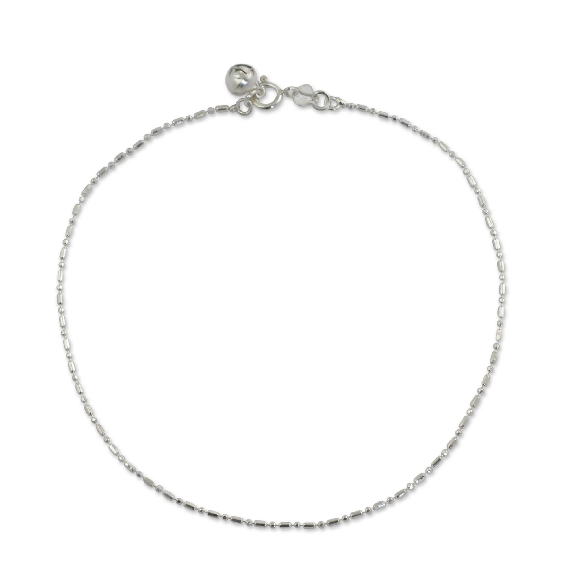 Simple Happiness Silver Chain Anklet - Image 2