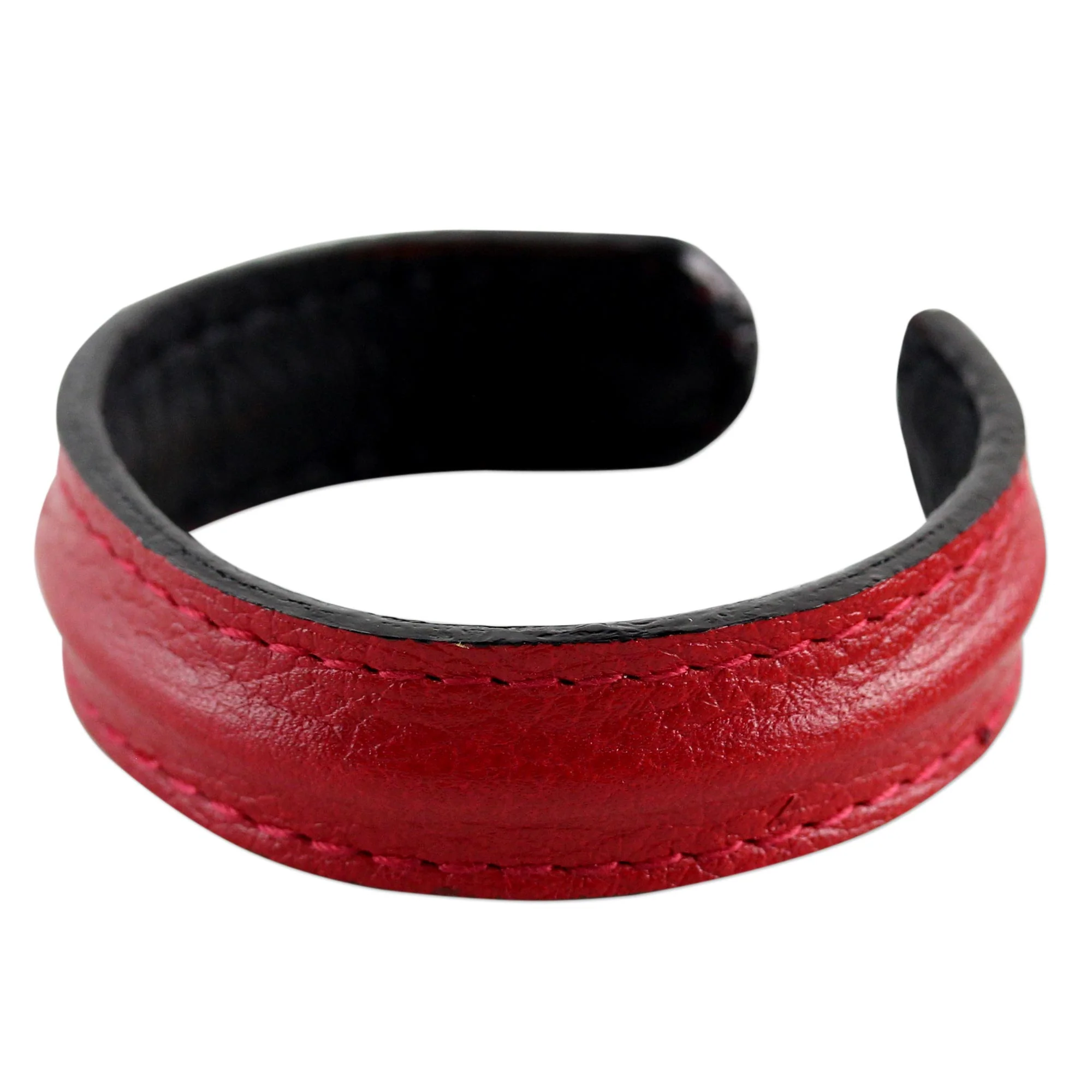 Simply Red Leather Bracelet - Image 2