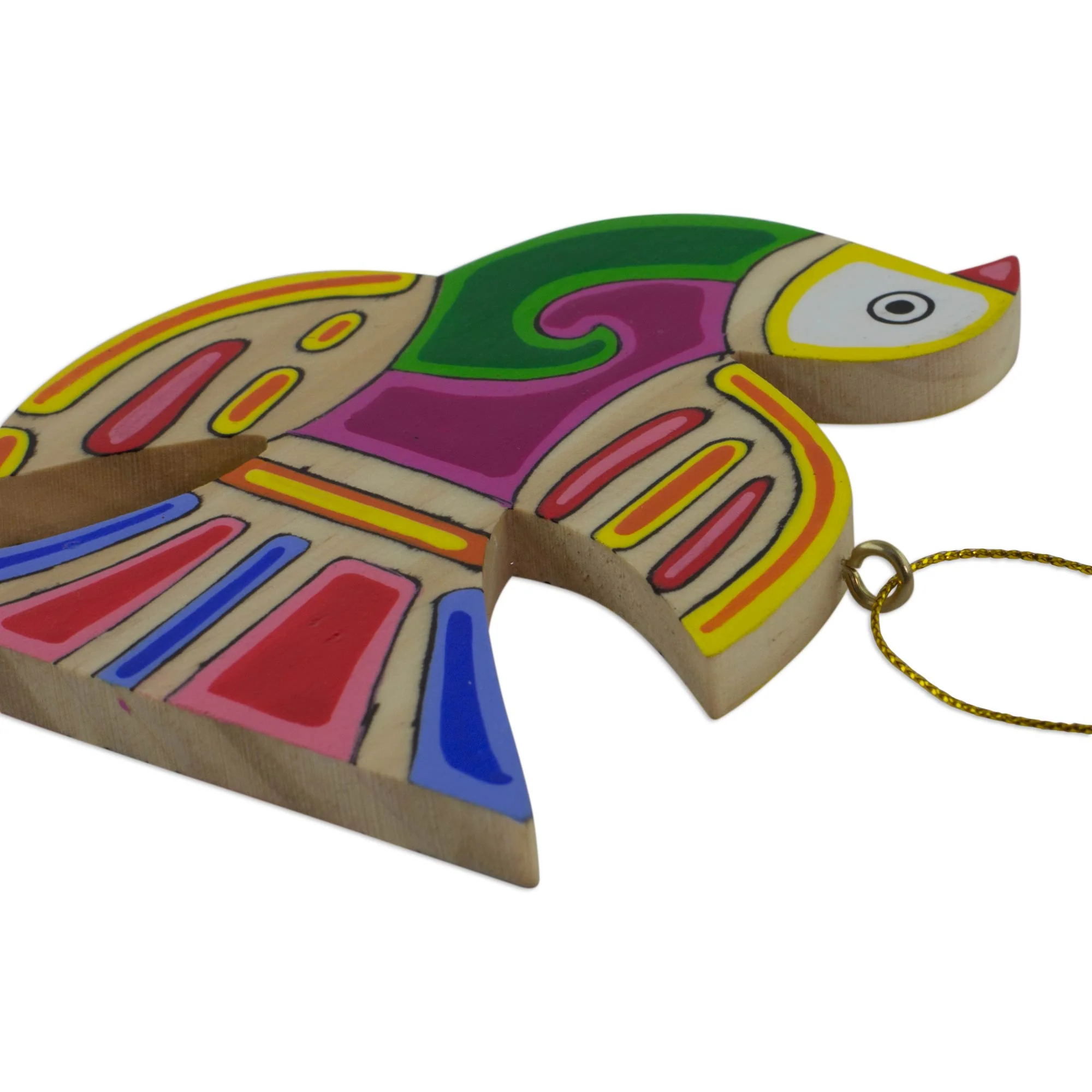 Skybird Hand Painted Pinewood Ornament Set - Image 4