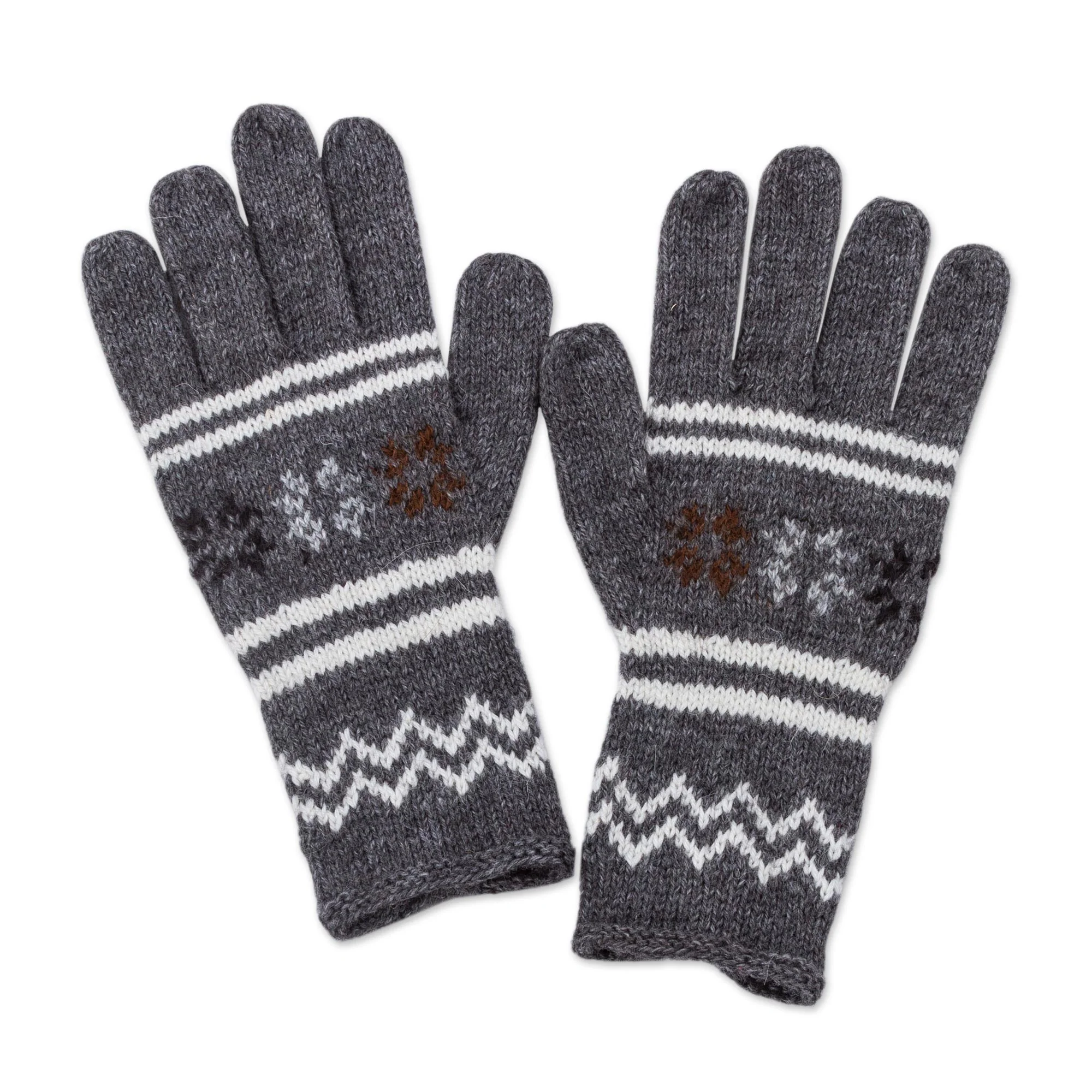 Slate Stars Alpaca Blend Gloves - Image 2