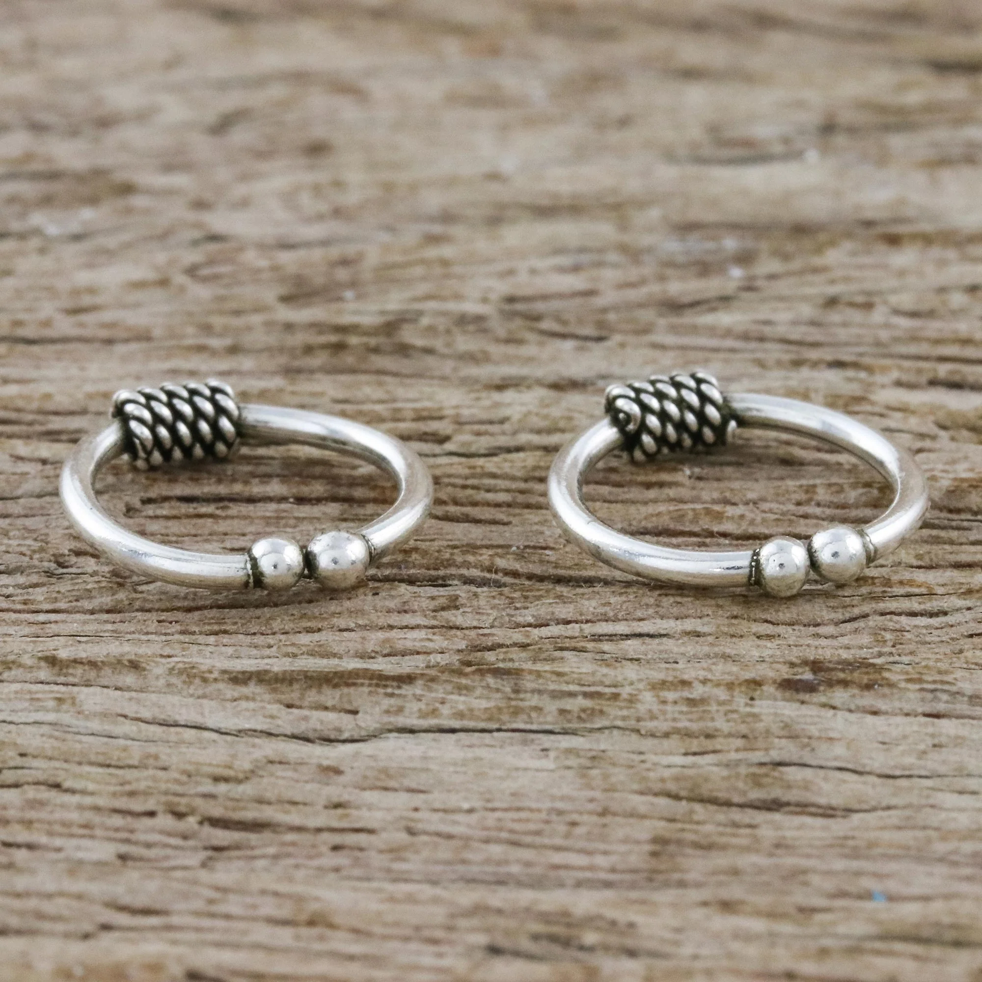 Sleek Braid Sterling Silver Ear Cuffs - Image 3