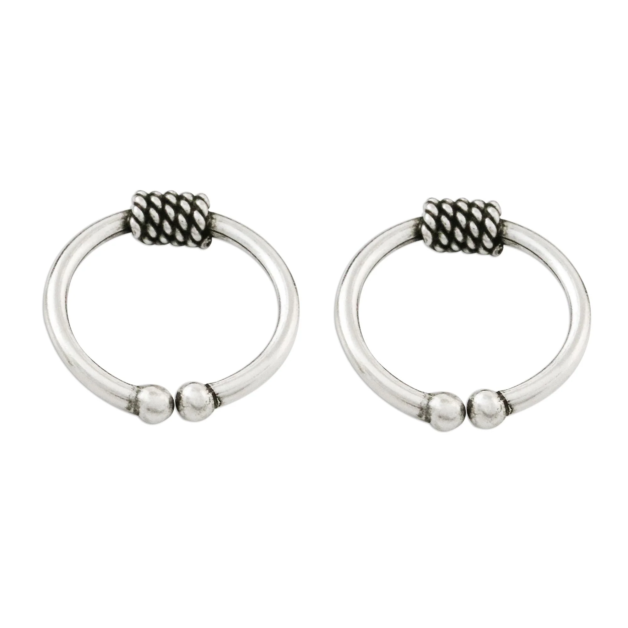 Sleek Braid Sterling Silver Ear Cuffs - Image 4