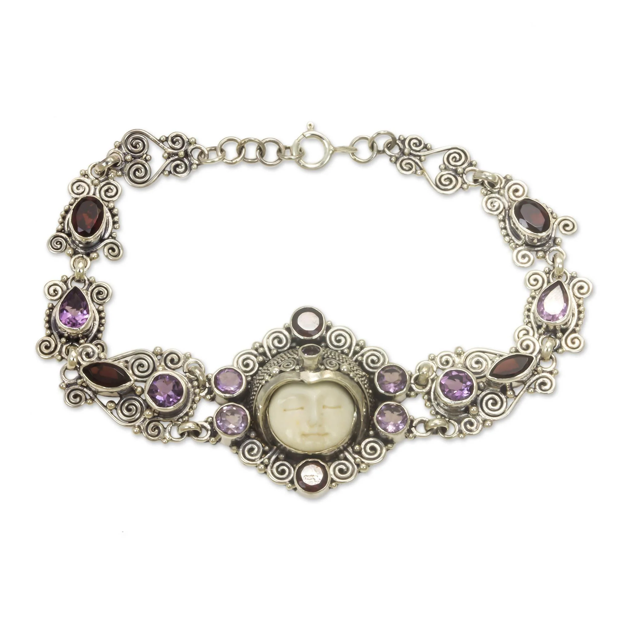 Sleeping Princess Amethyst & Bone Bracelet - Image 2