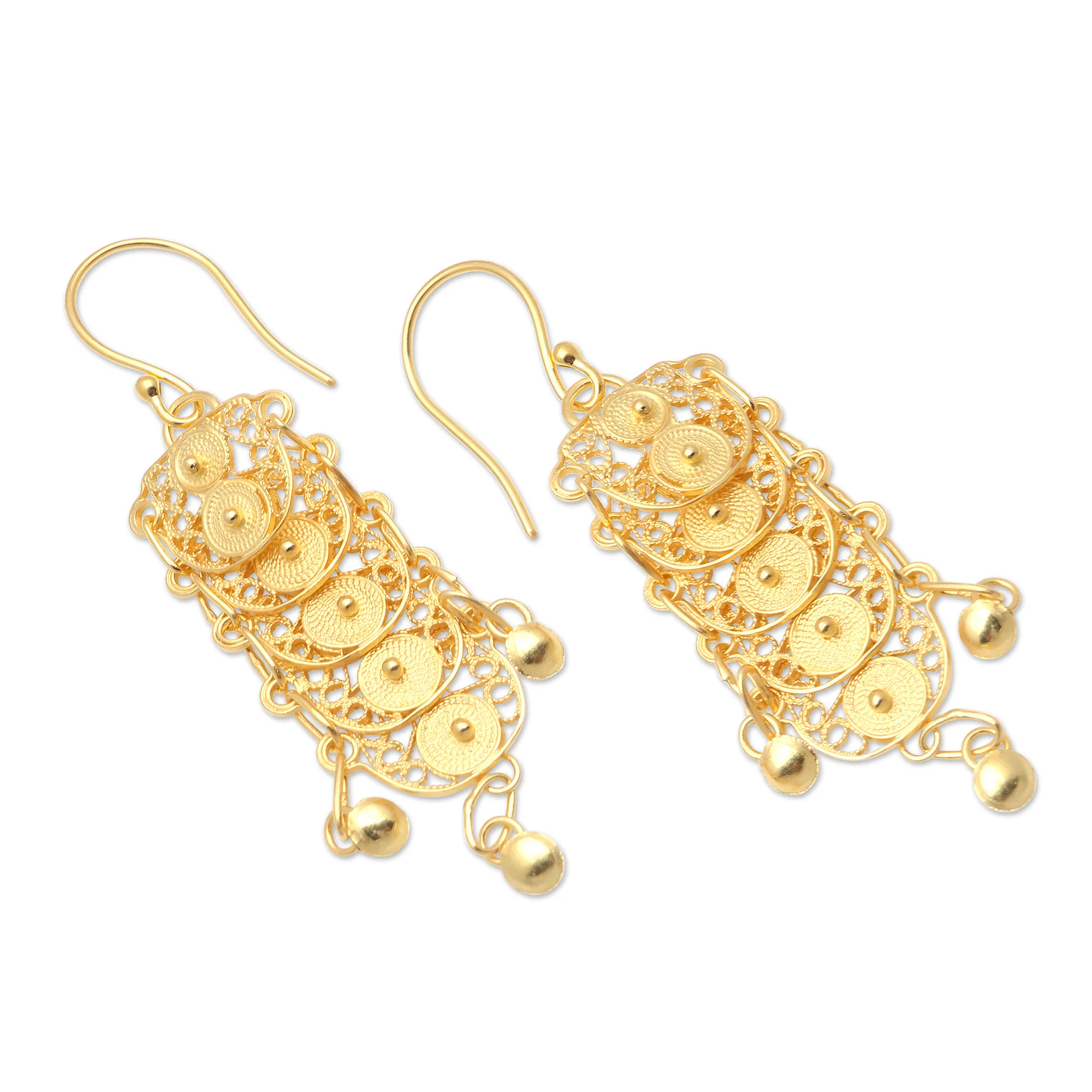 Slice of Life Gold-Plated Sterling Silver Dangle Earrings - Image 3