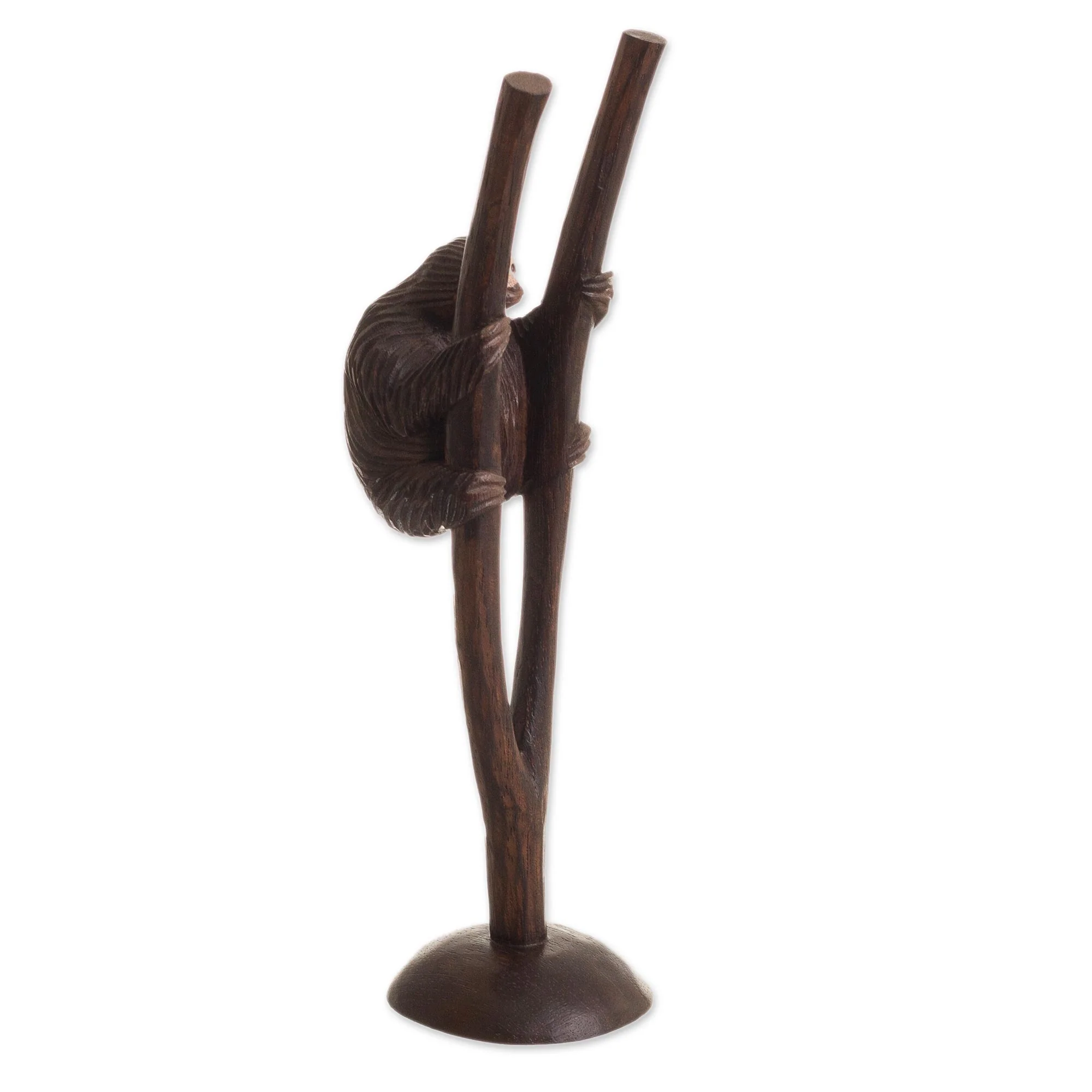 Sloth Hand-Carved Cedar Wood Sloth Sculpture from Peru - Image 4