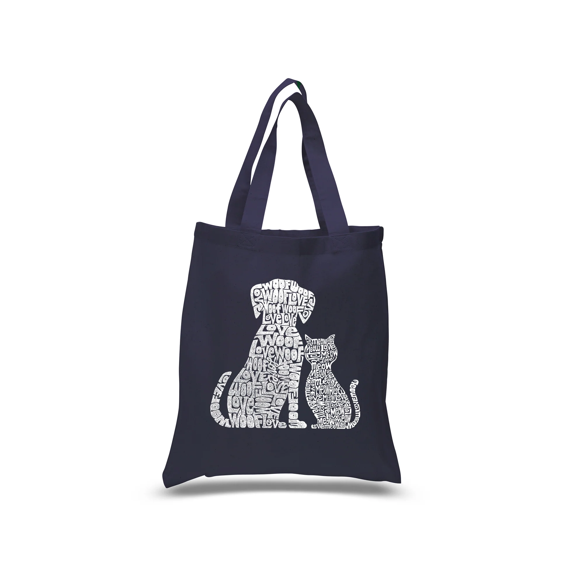 Small Word Art Tote Bag - Dogs and Cats - Image 3