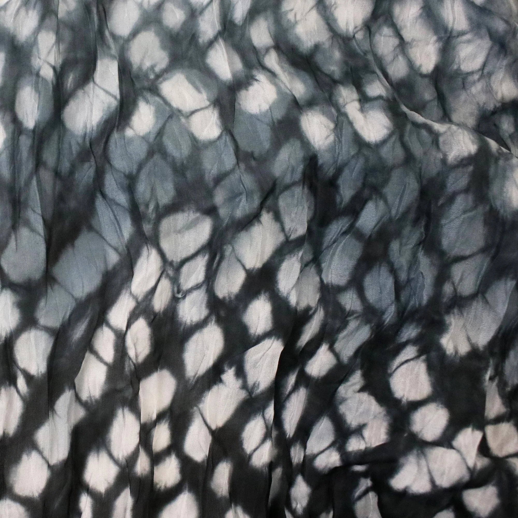 Smoke Drift Rayon Blend Tie-Dyed Scarf in Onyx and Smoke - Image 2