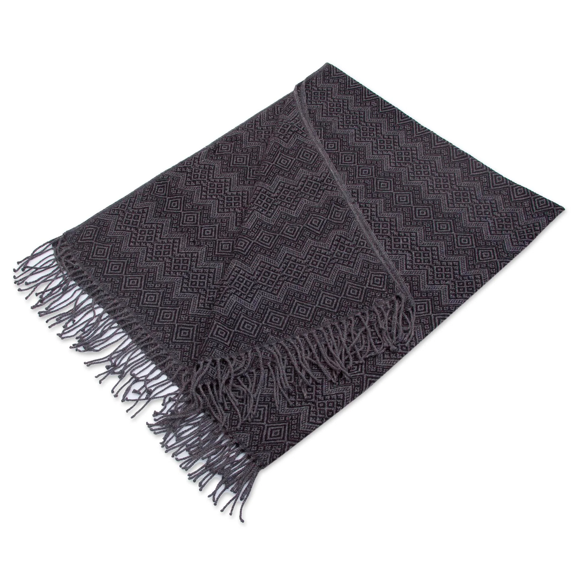Smoky Black Diamonds Throw Blanket - Image 2