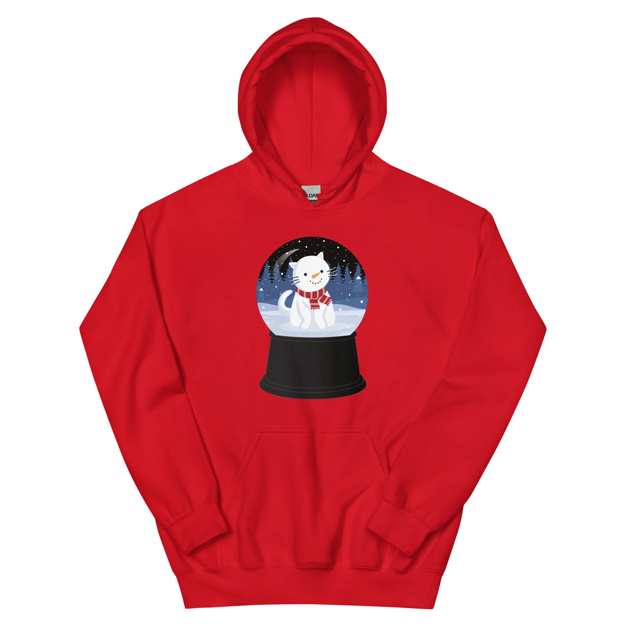Snowman Kitty Snow Globe Hoodie - Image 5