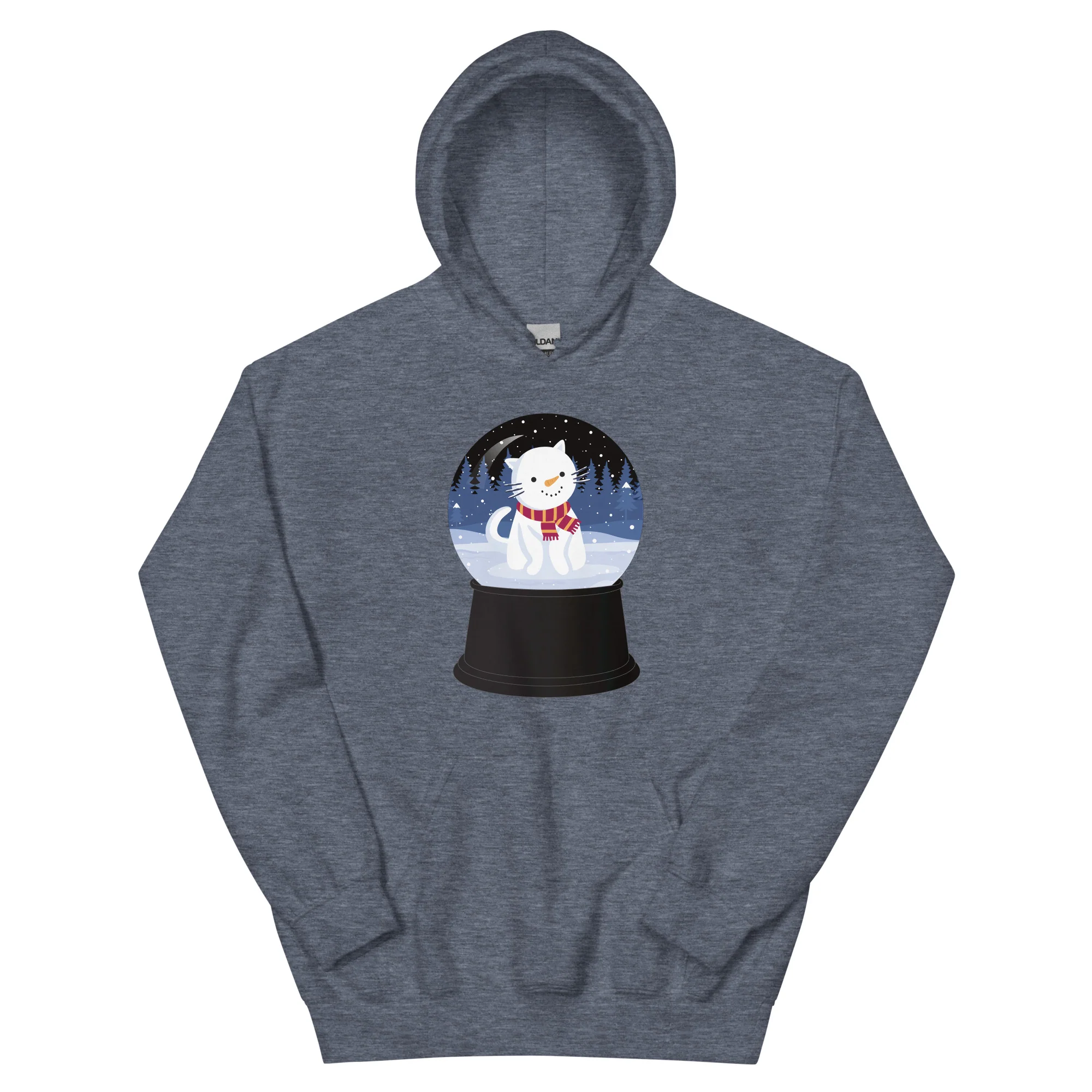 Snowman Kitty Snow Globe Hoodie - Image 8