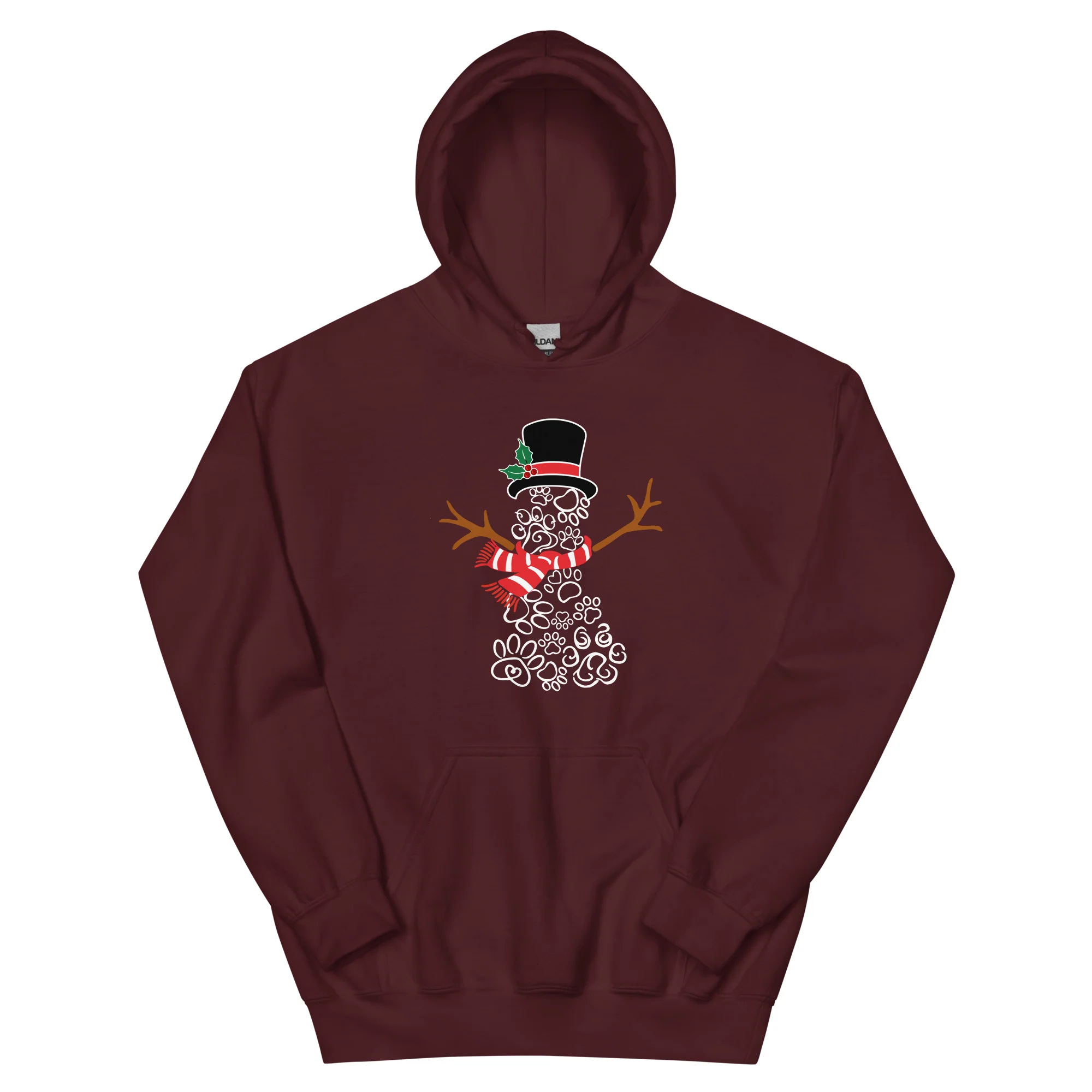Snowman of Paw Prints Hoodie - Image 3