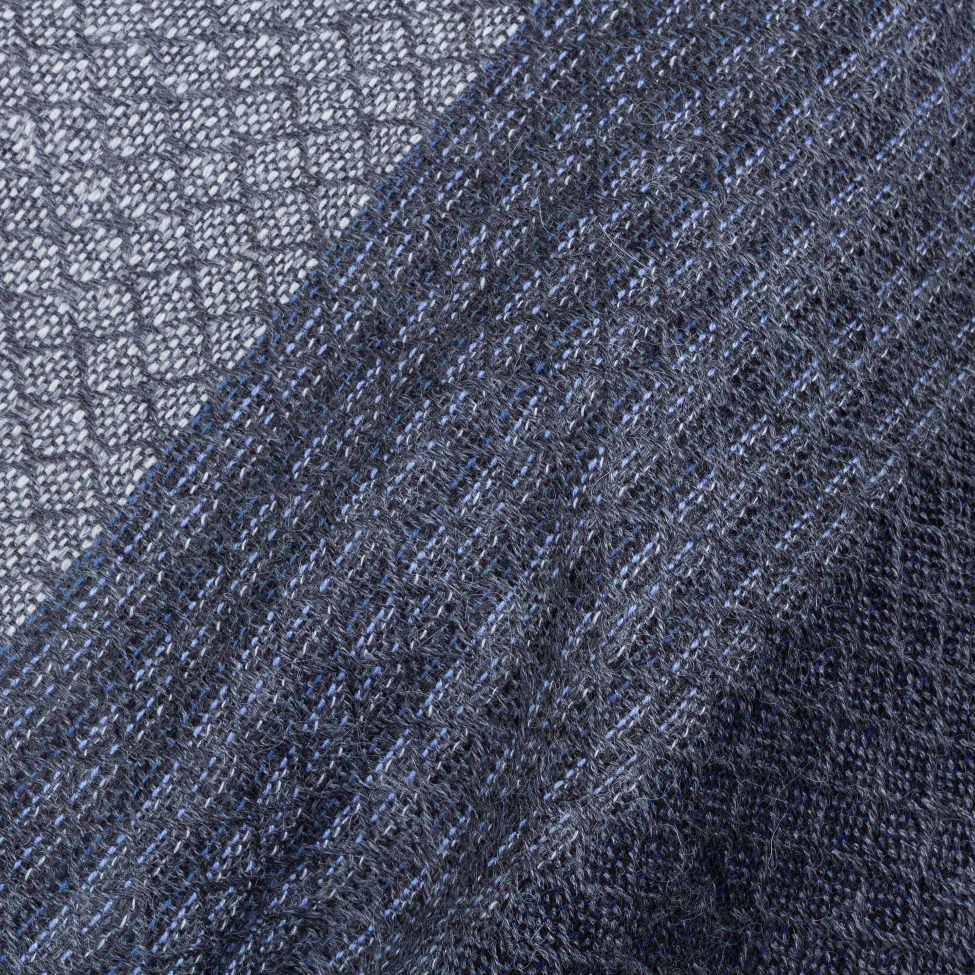 Soft Texture in Grey Hand Woven Baby Alpaca Silk Blend Grey Scarf from Peru - Image 5