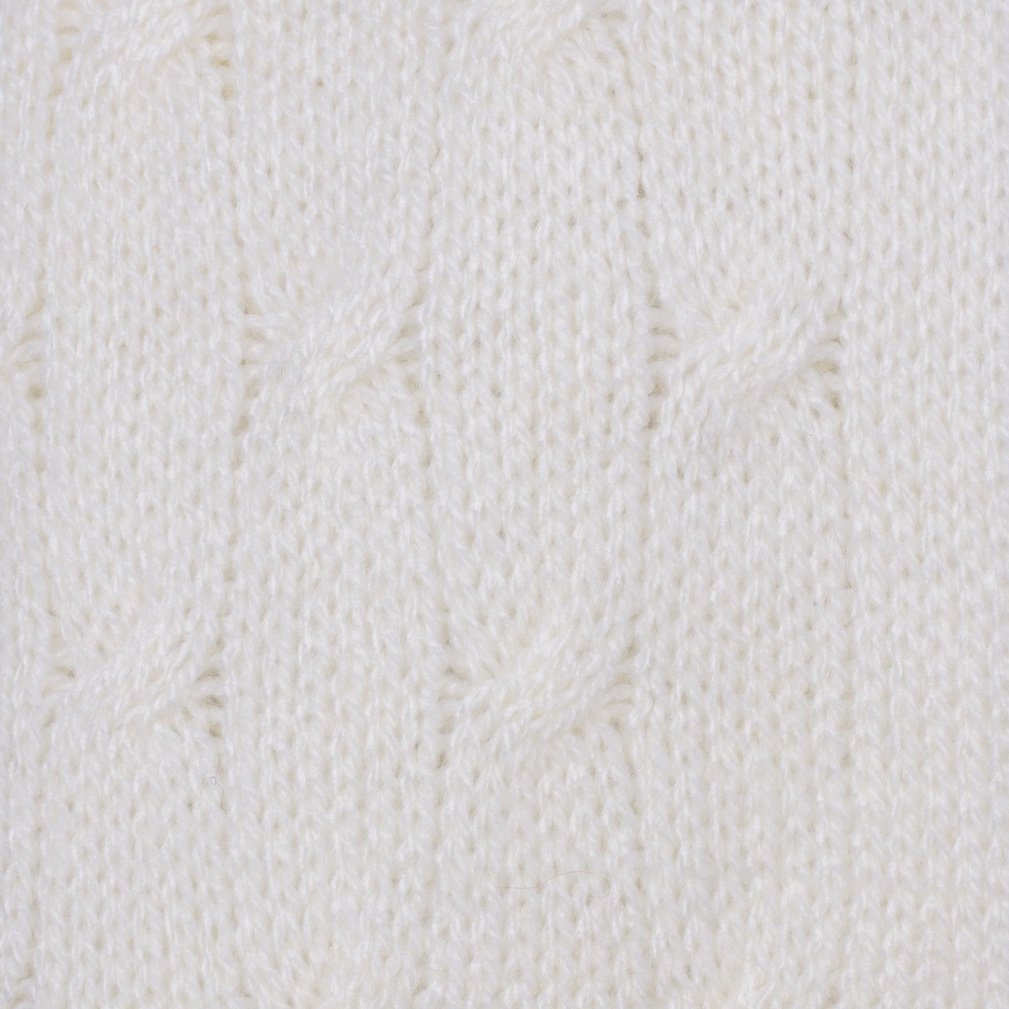 Soft Winter White Cable Knit Scarf - Image 5