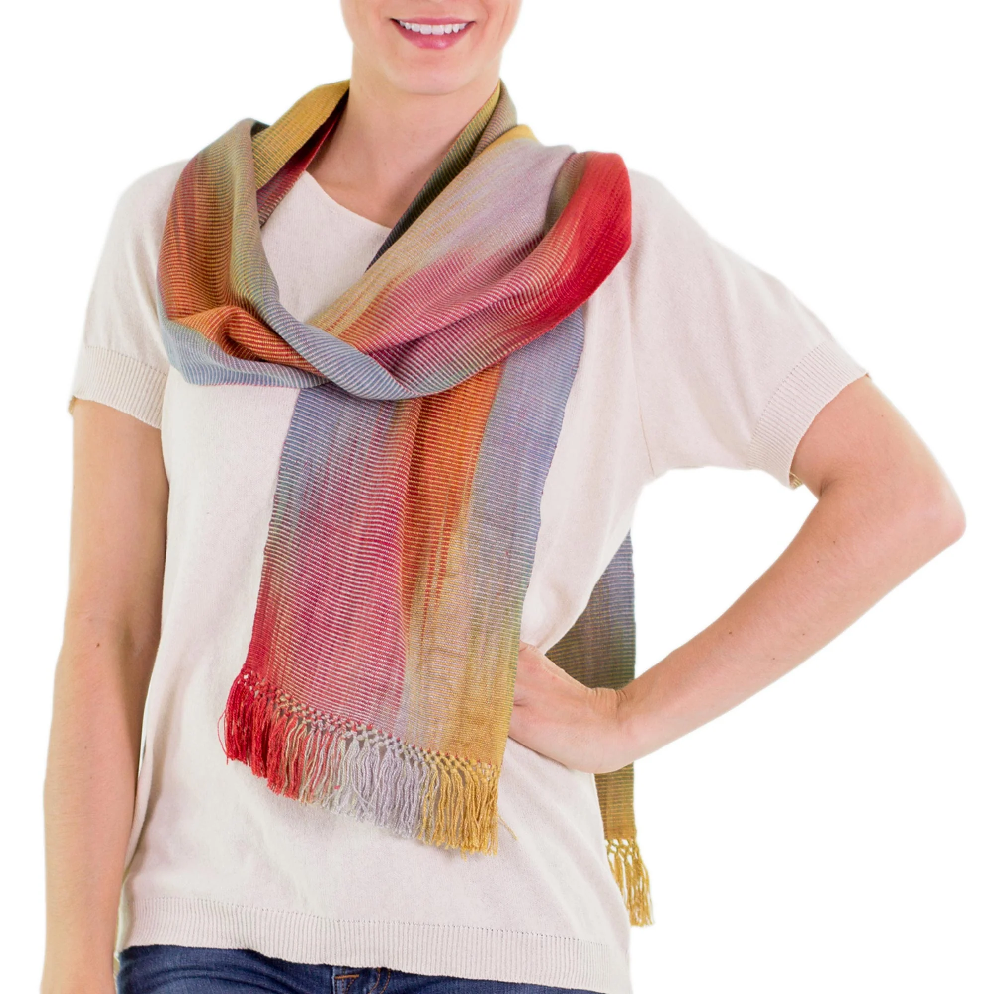 Solola Afternoon Bamboo Fiber Scarf - Image 2