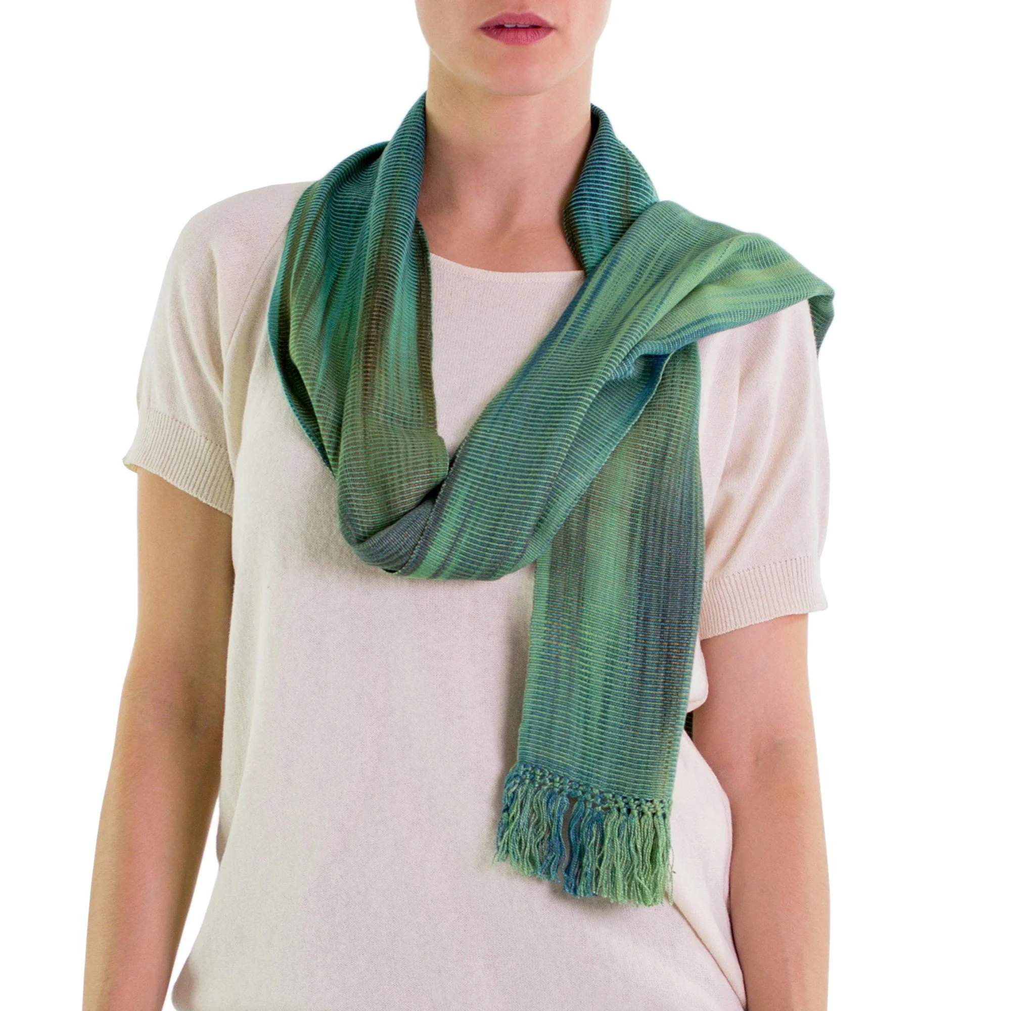 Solola Valley Handcrafted Rayon Chenille Scarf - Image 4