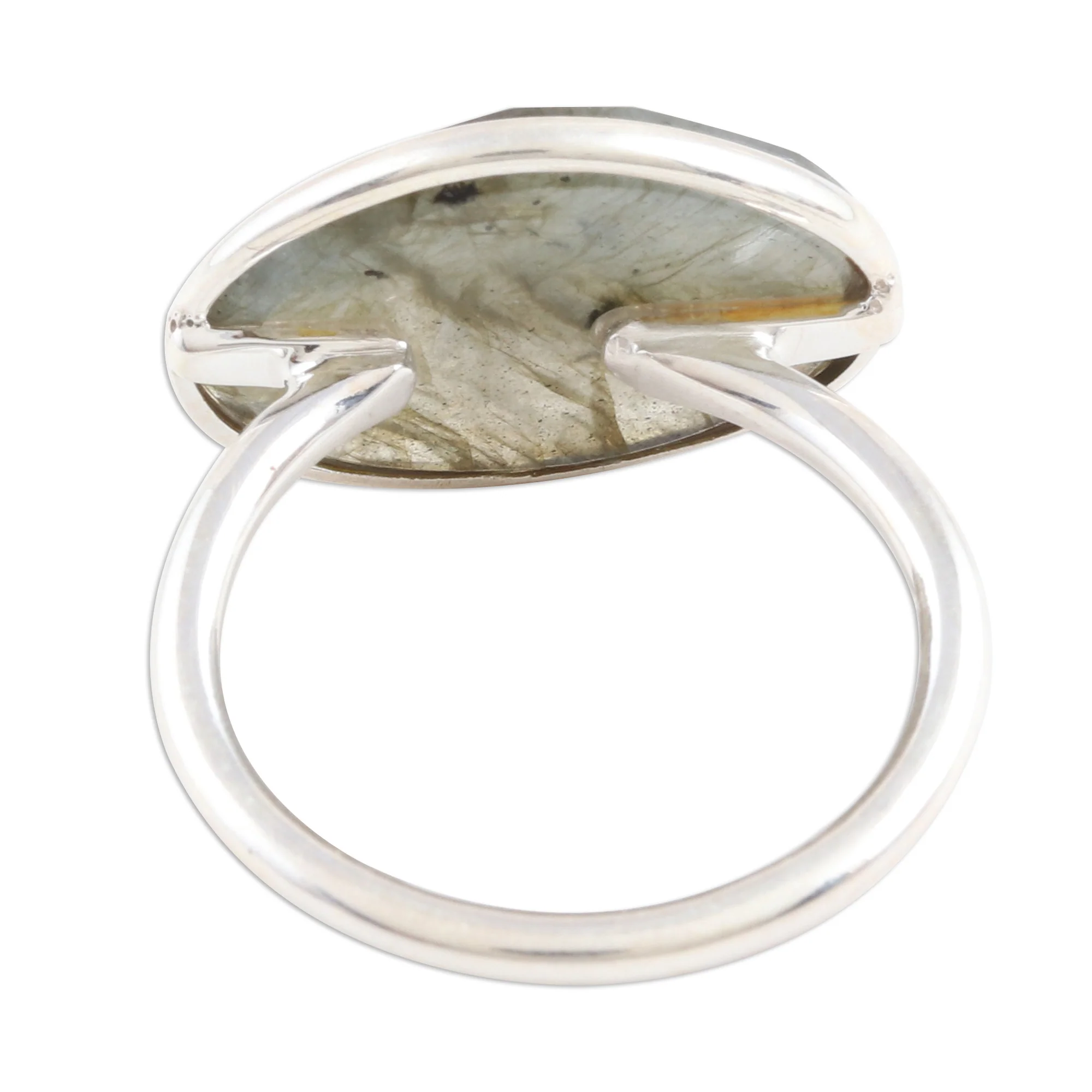 Sonata at Dusk Faceted Labradorite and Sterling Silver Cocktail Ring - Image 5