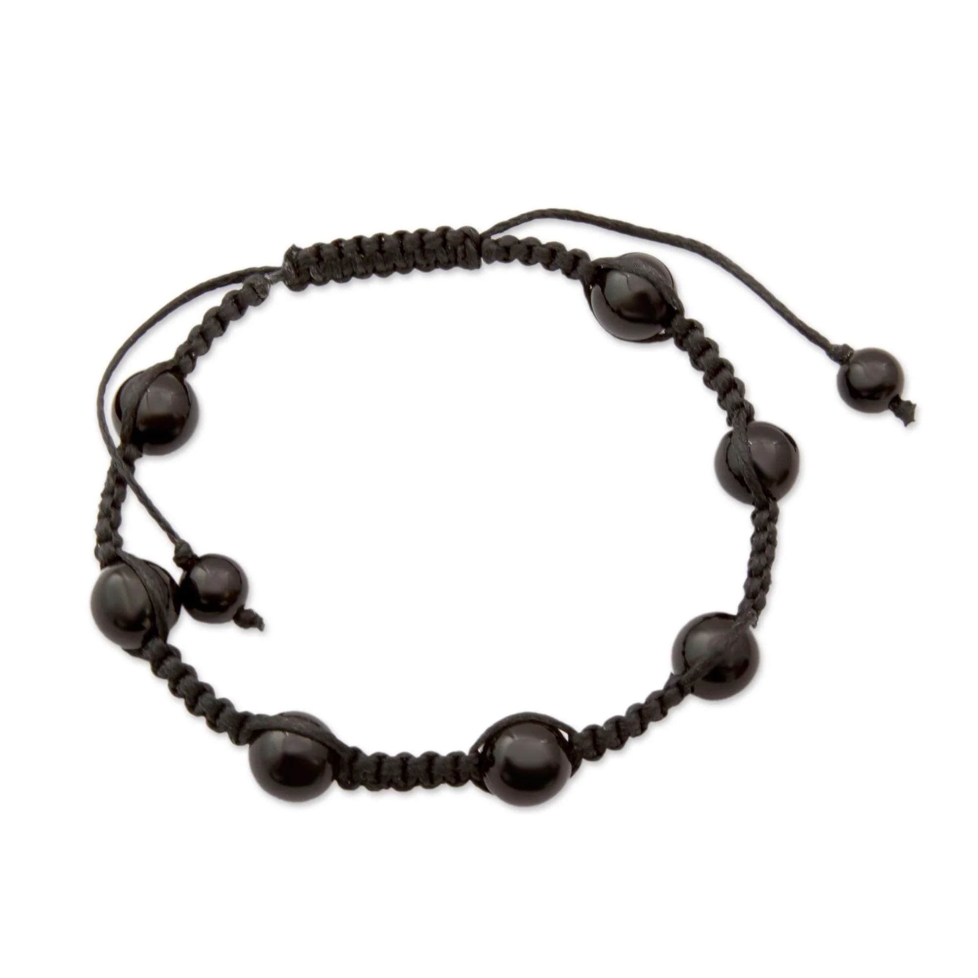Song in the Night Unique Onyx Shambhala-style Bracelet - Image 2