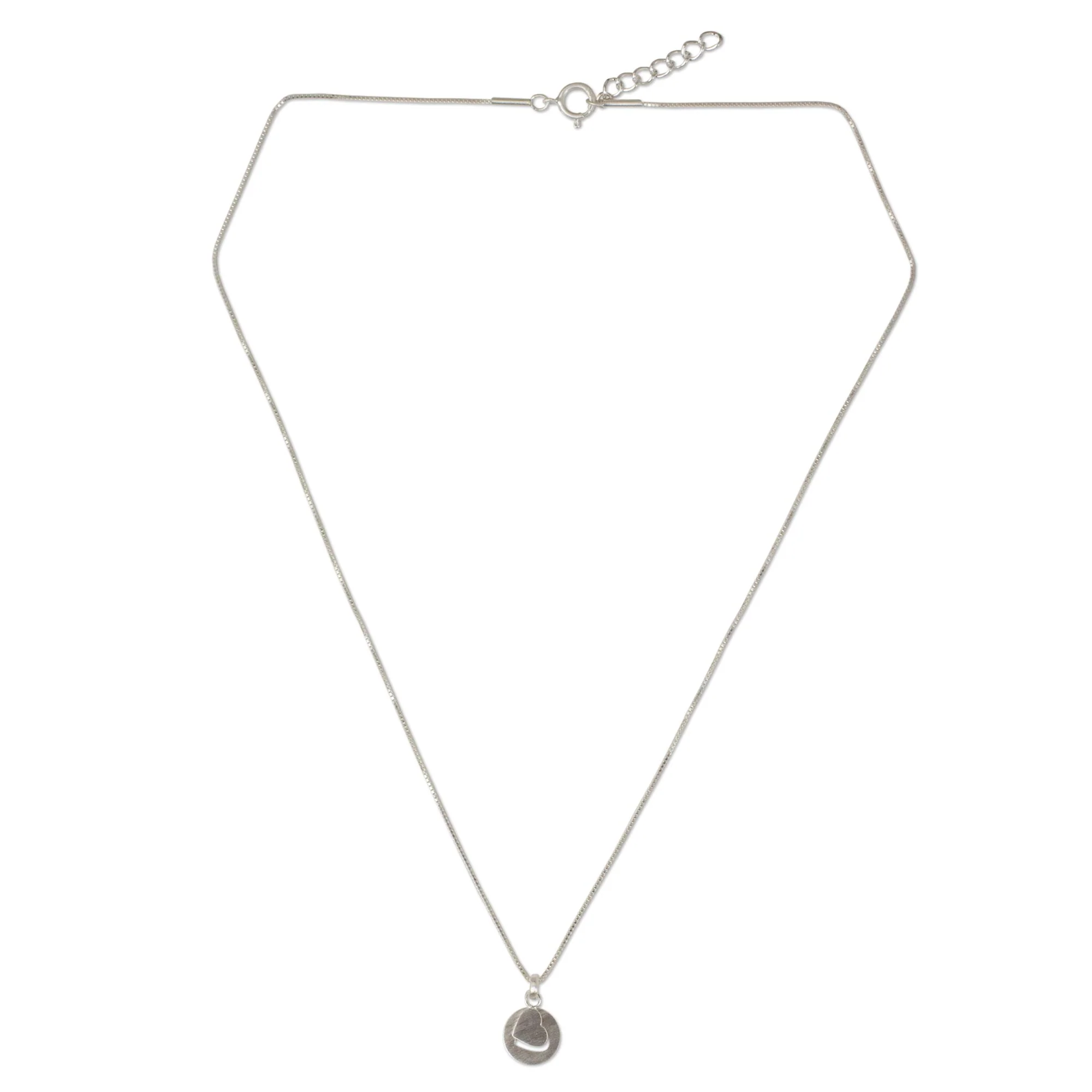 Soul Mates in the Moon Thai Double Heart Pendants on Sterling Silver Necklace - Image 2