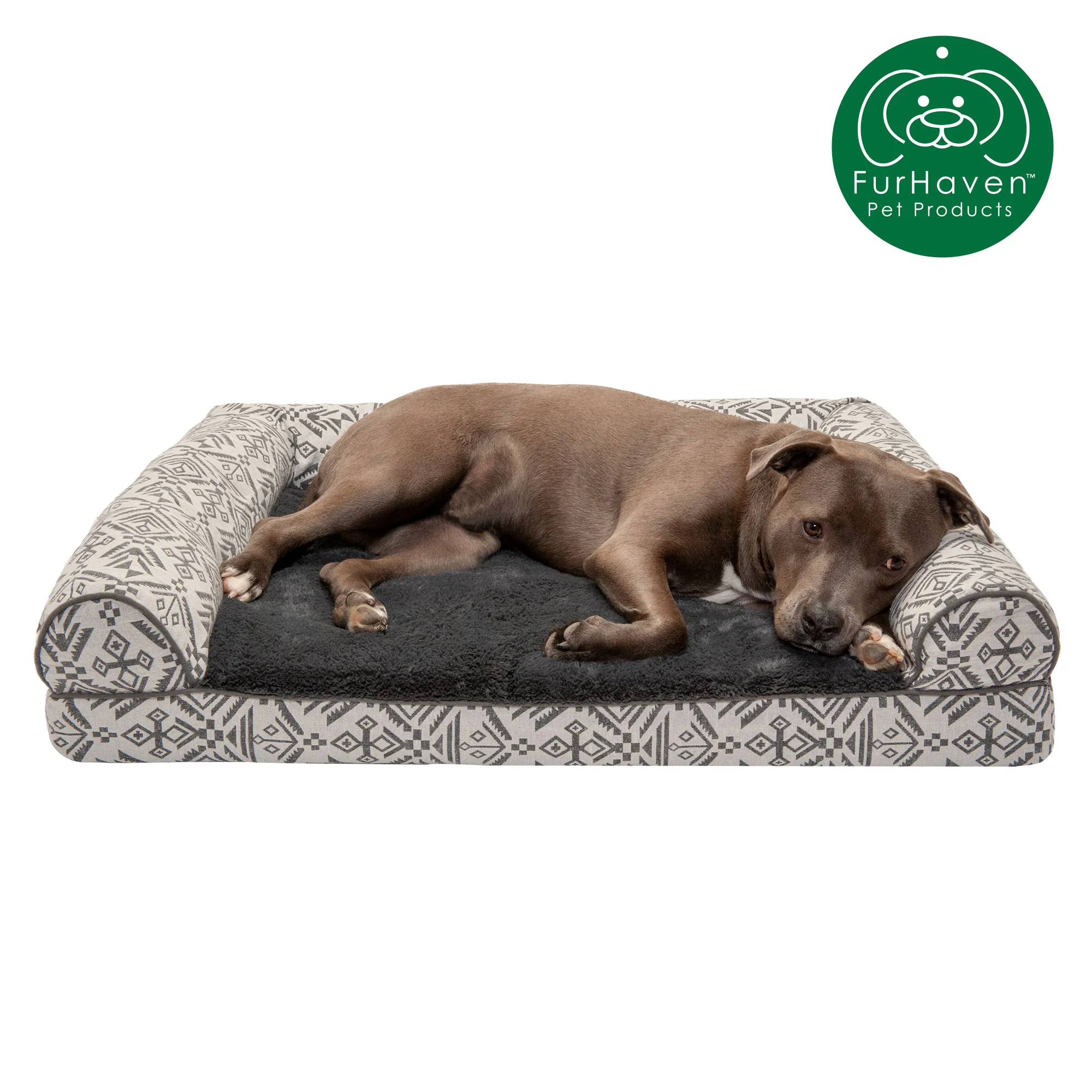 Southwest Kilim Plush Sofa-Style Pet Bed - Image 16