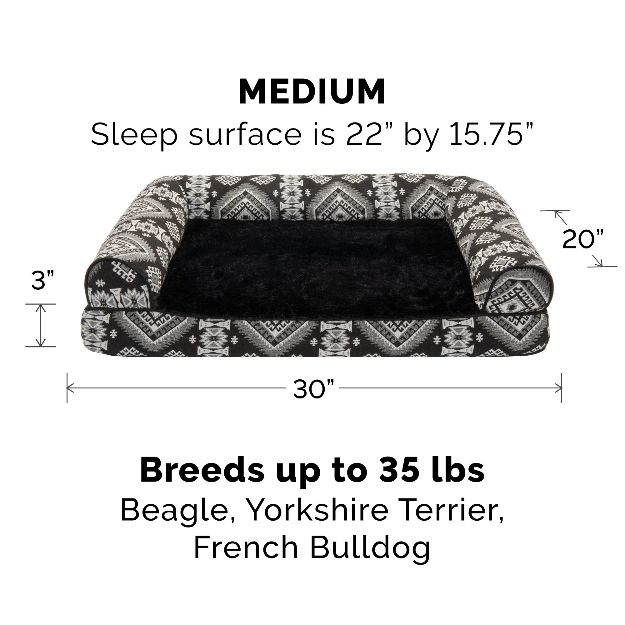 Southwest Kilim Sofa-Style Pet Bed - Image 2