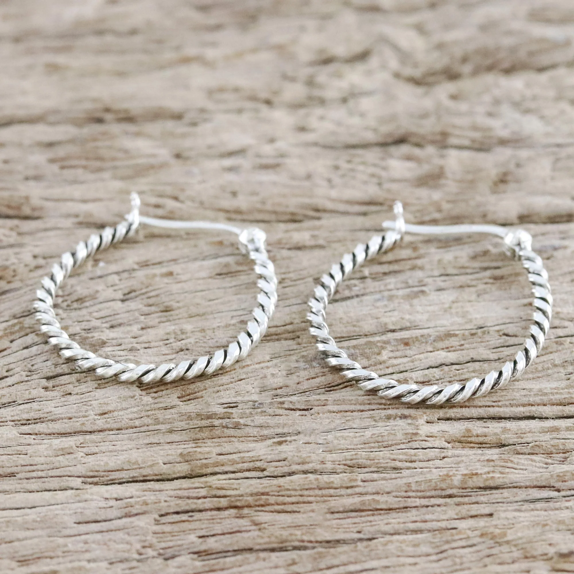 Spiral Onwards Sterling Silver Earrings - Image 3