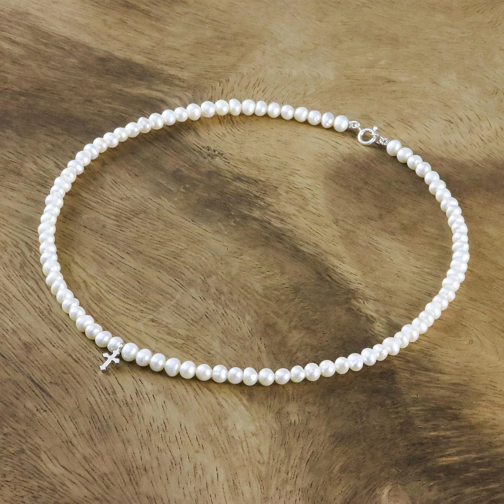 Spirit of Faith Pearl & Sterling Silver Necklace - Image 3
