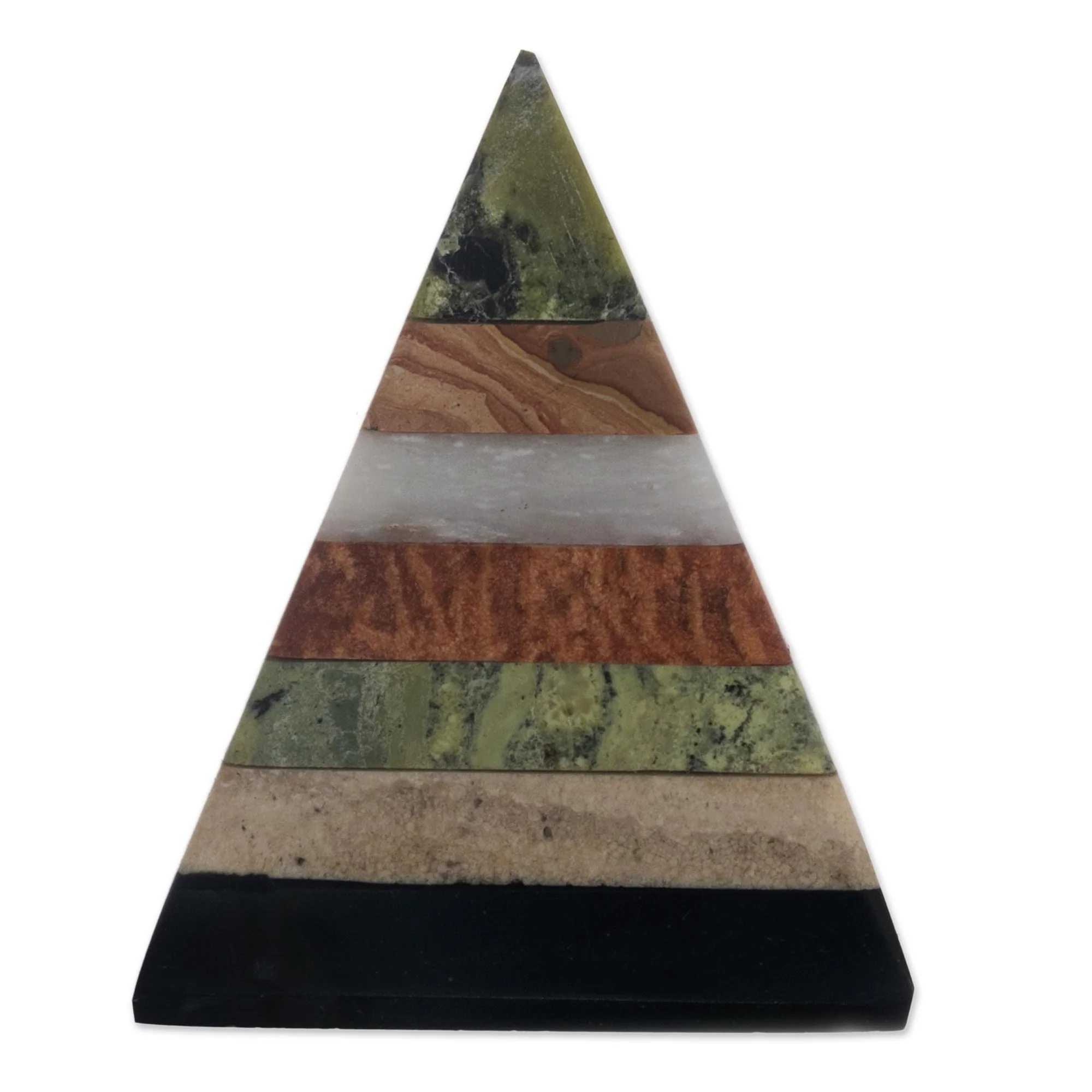 Spirit Pyramid Layered Gemstone Pyramid Sculpture from Peru - Image 4