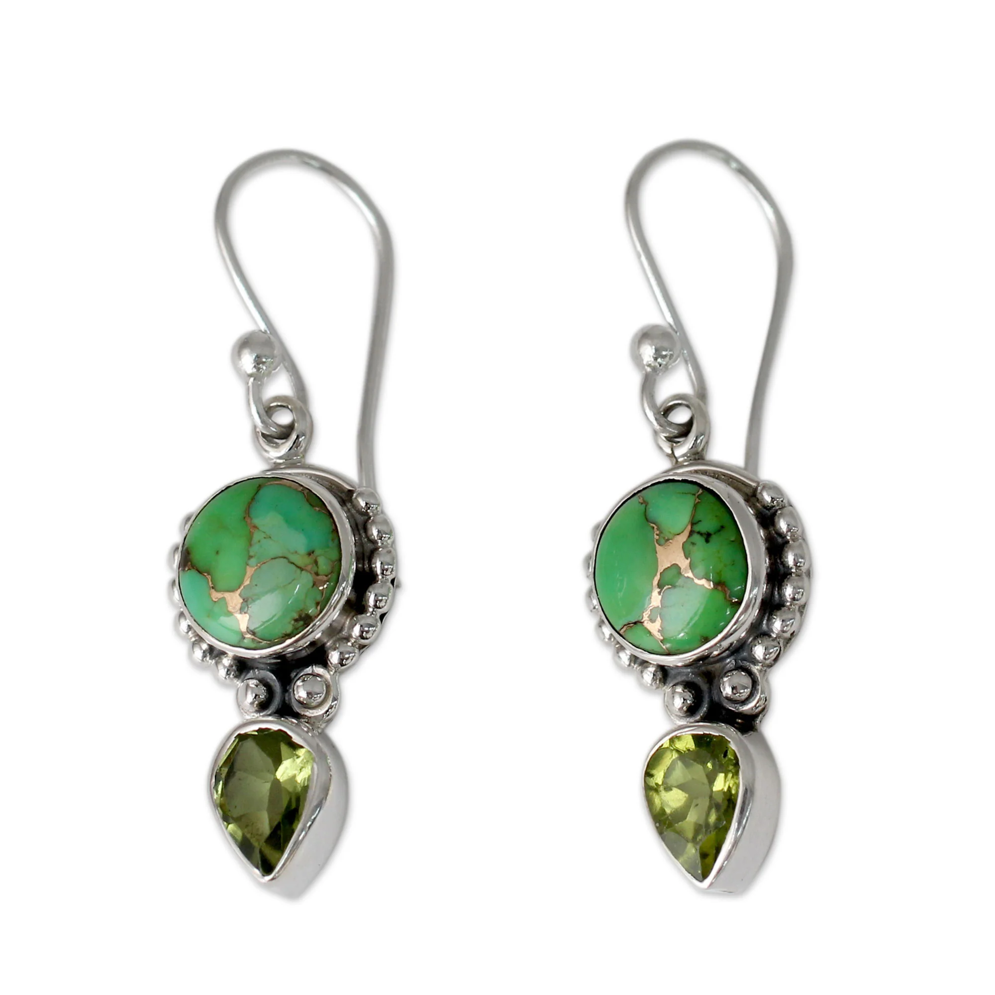Spring Green Turquoise Earrings - Image 2