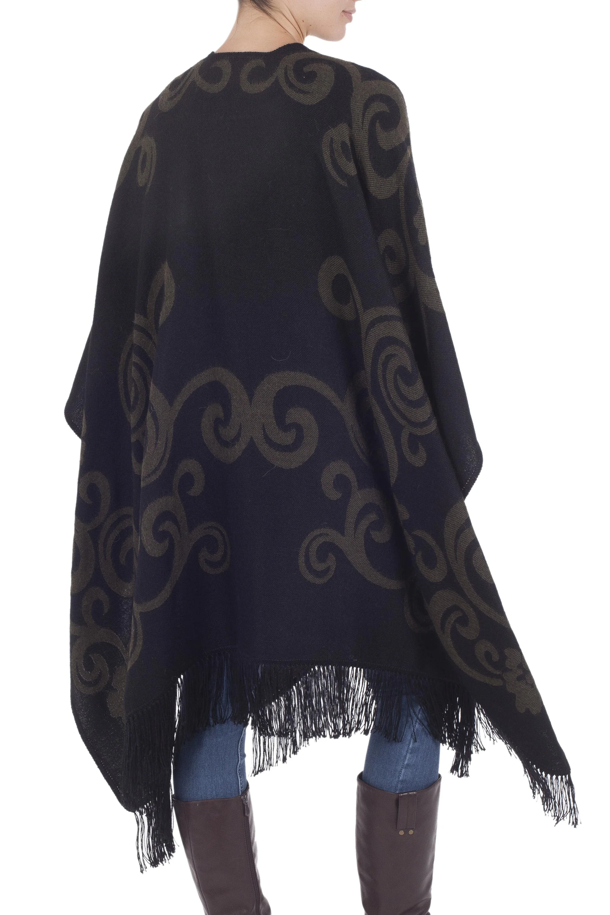 Spring Silhouette Reversible Ruana Cloak - Image 5