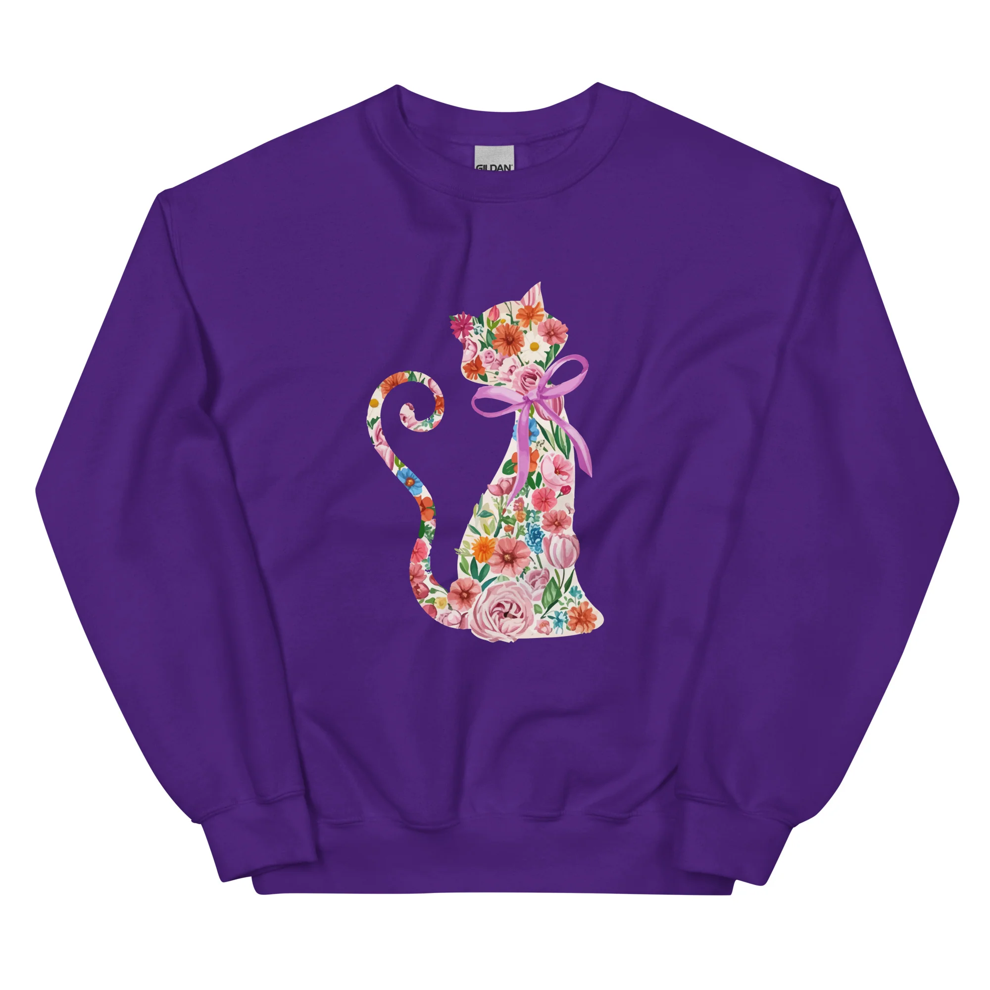 Springtime Flower Cat Crewneck Sweatshirt - Image 5